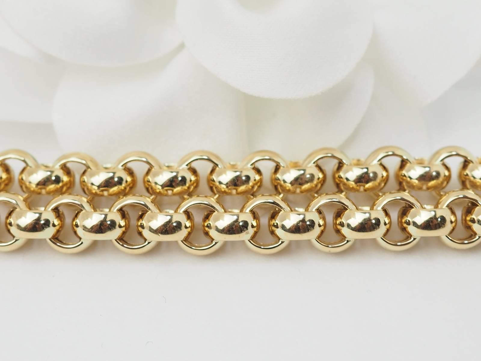 Collier maille jaseron en or jaune