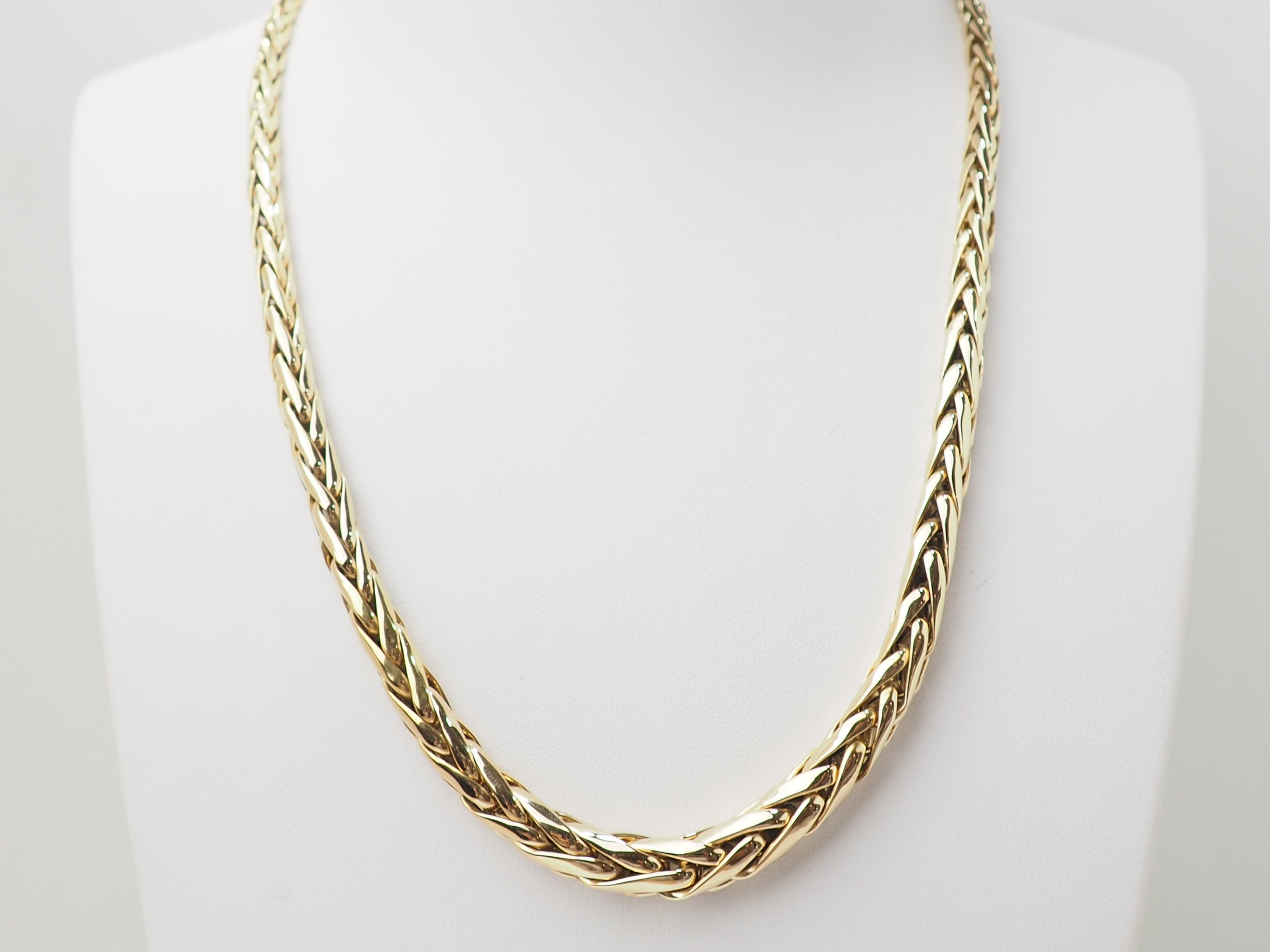 Collier maille palmier en or jaune