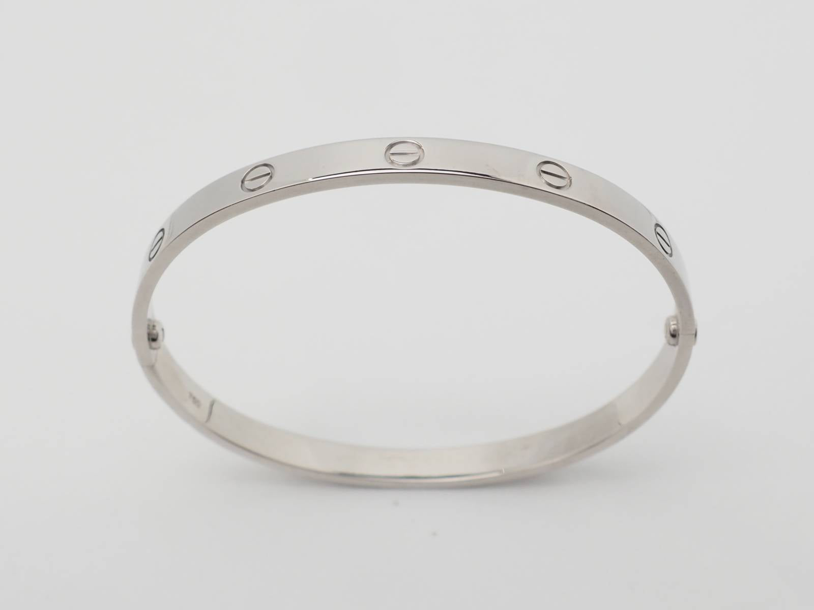 Bracelet Cartier Love en or blanc occasion full set