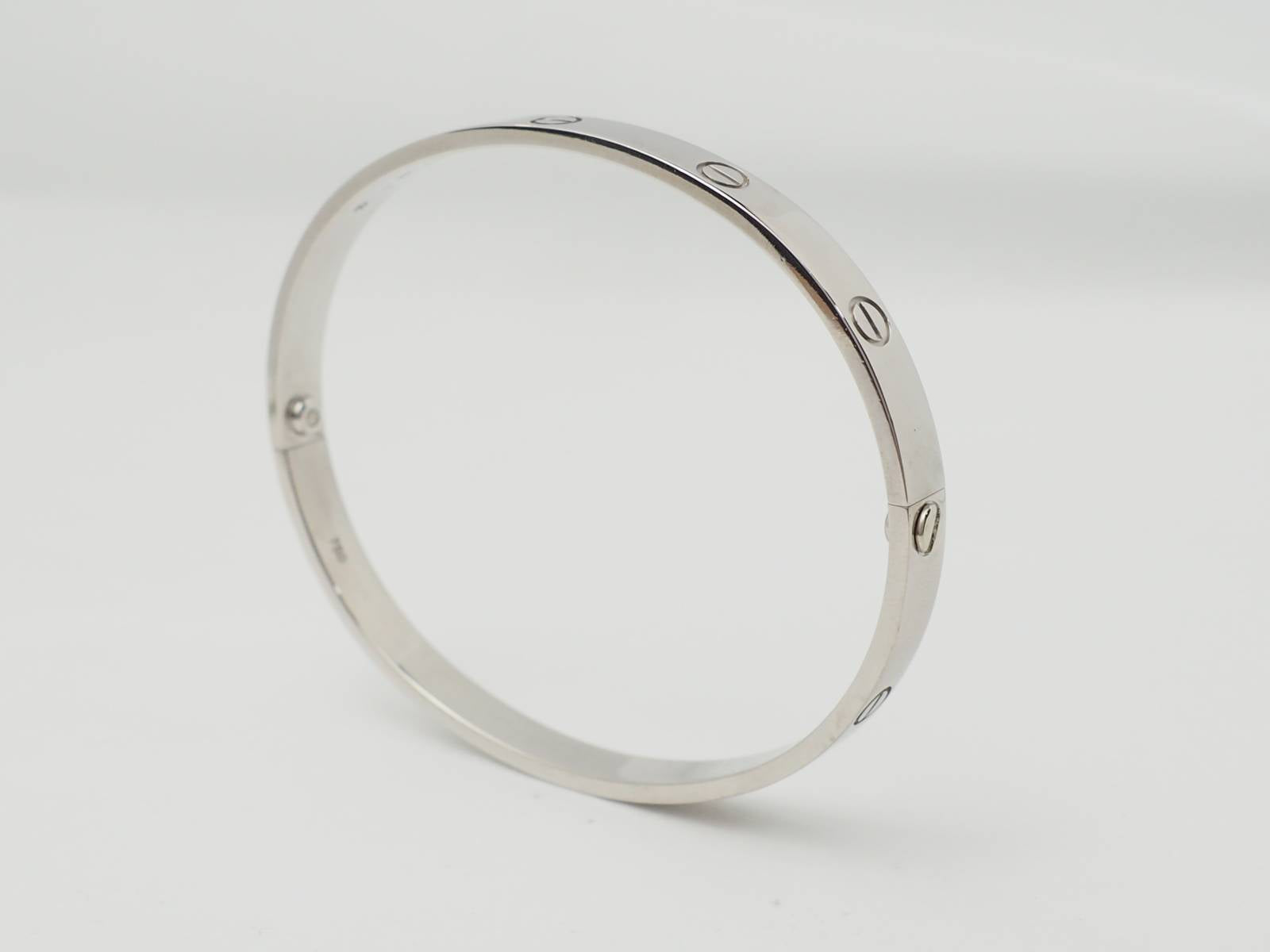 Bracelet Cartier Love en or blanc occasion full set