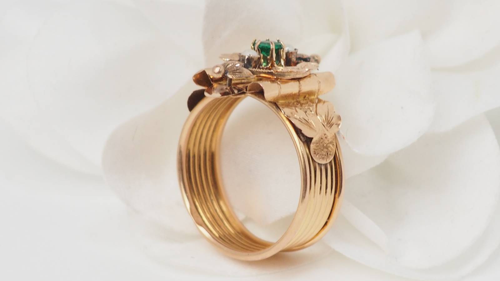 Bague large Fin XIxème en or rose