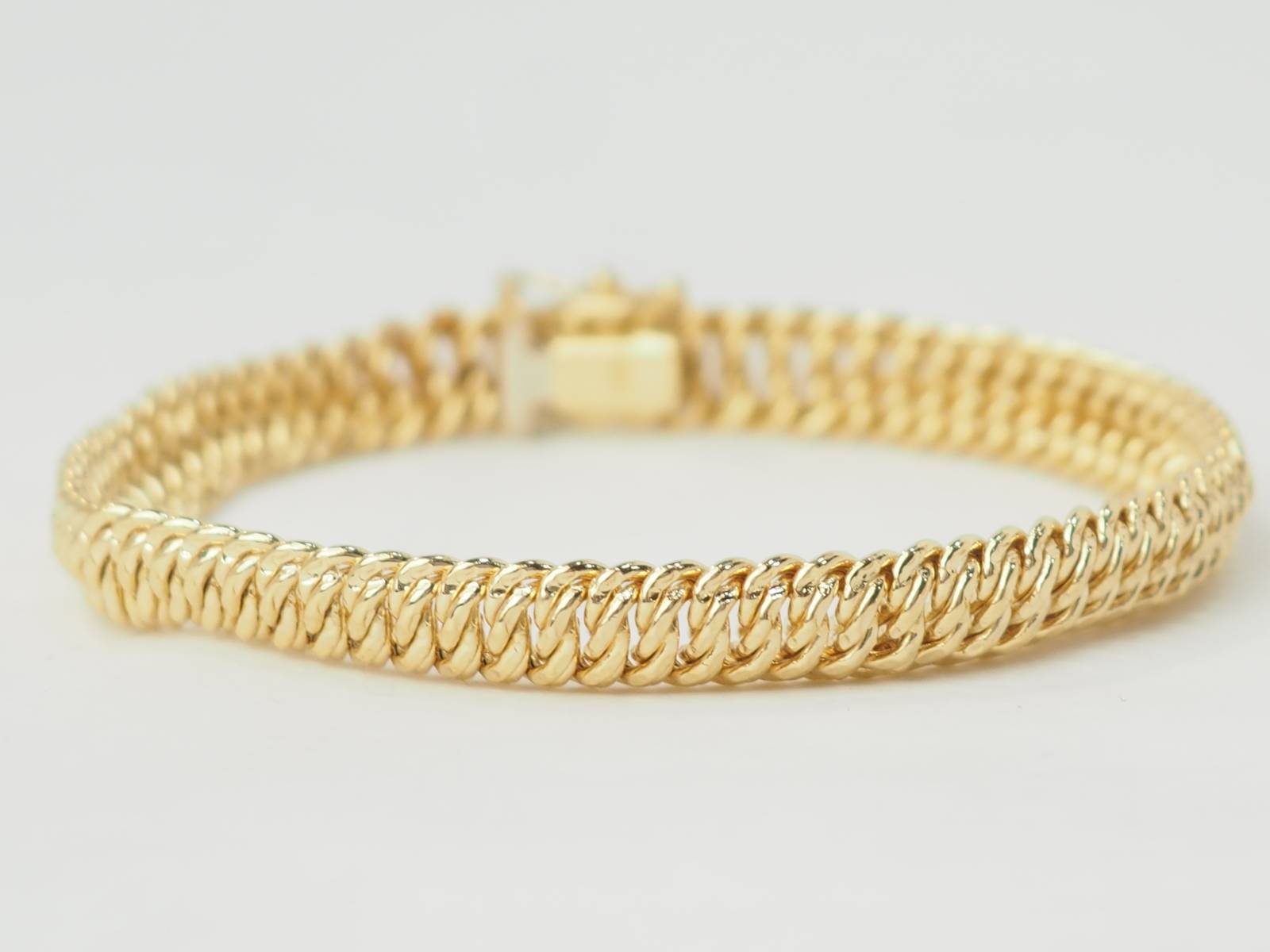 Bracelet maille américaine en or jaune