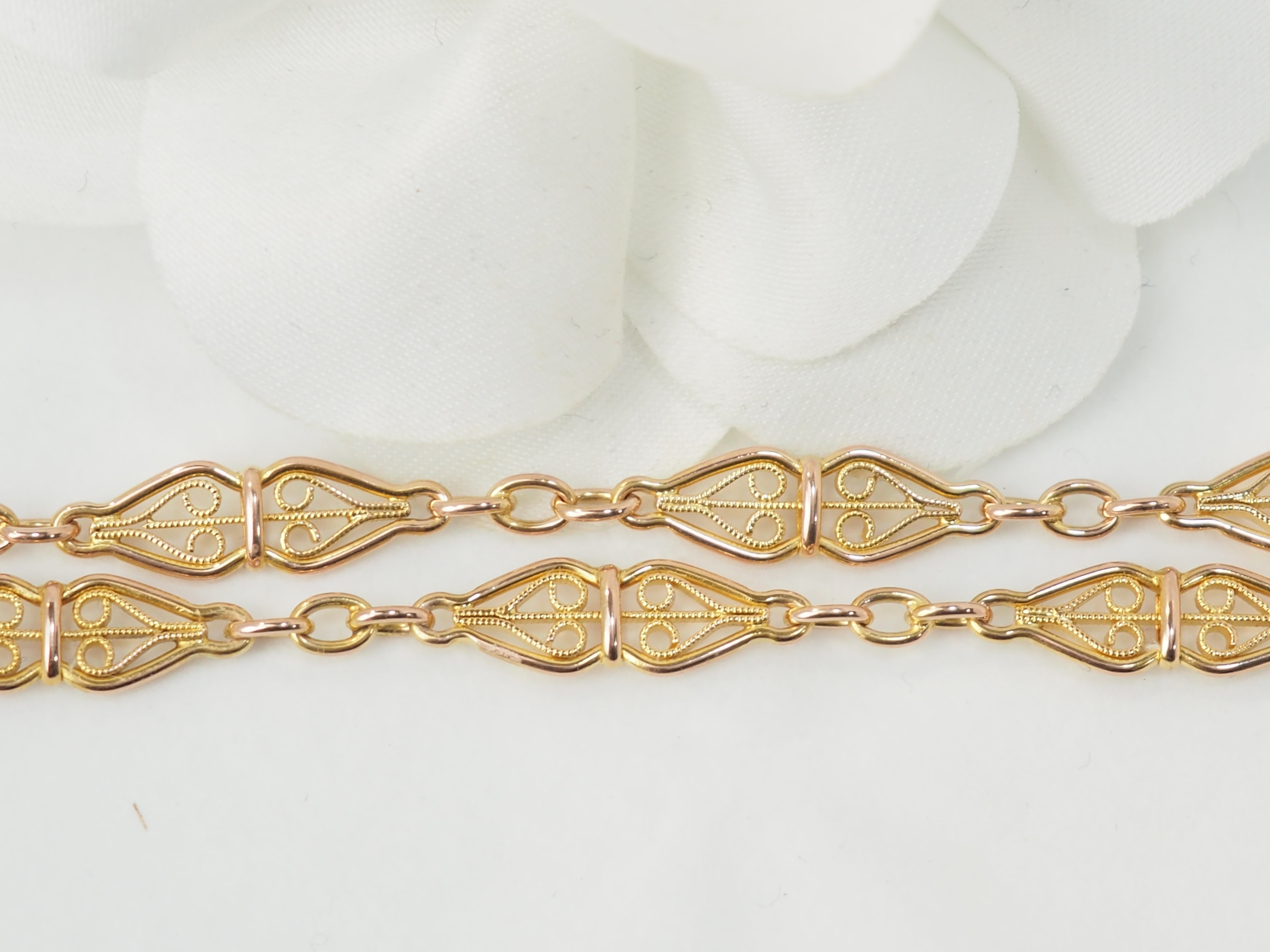 Collier maille filigrane en or jaune