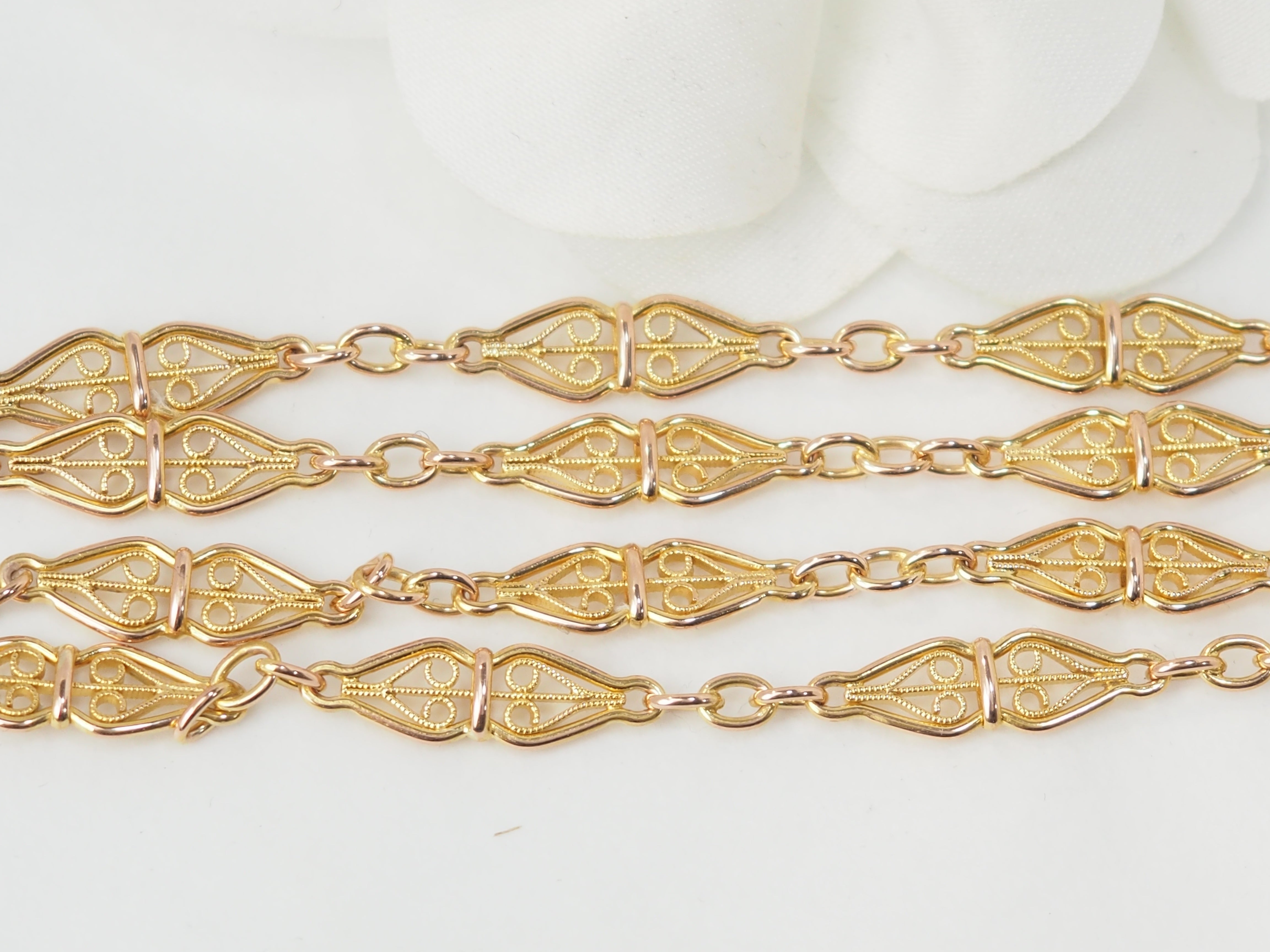 Collier maille filigrane en or jaune