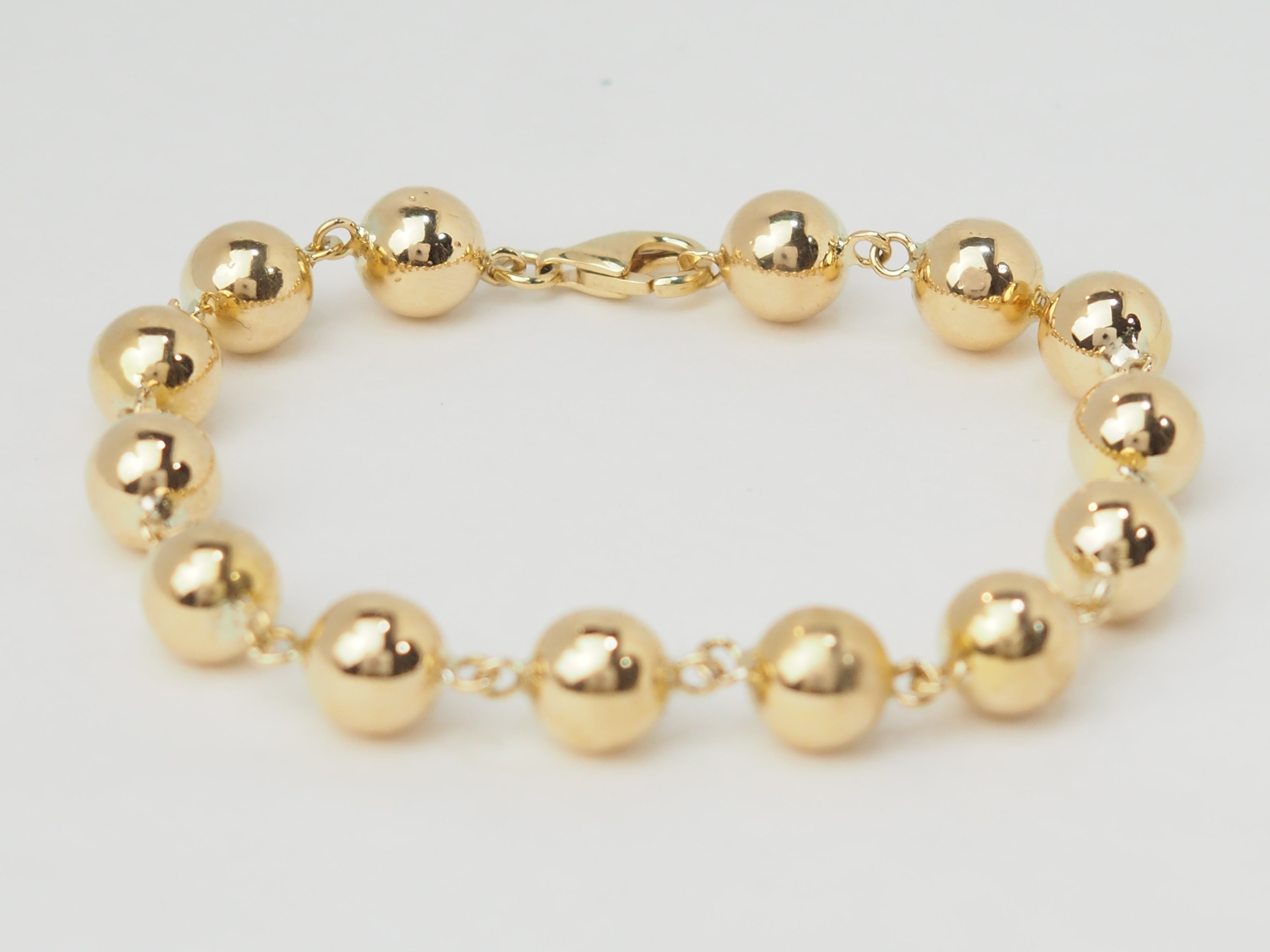 Bracelet Marseillais Boules en or jaune