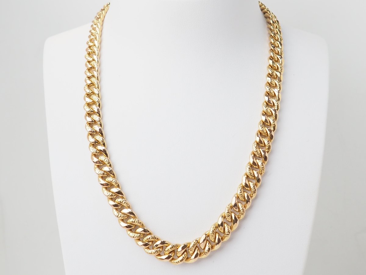 Collier Vintage maille gourmette en or jaune - Maison Eloe