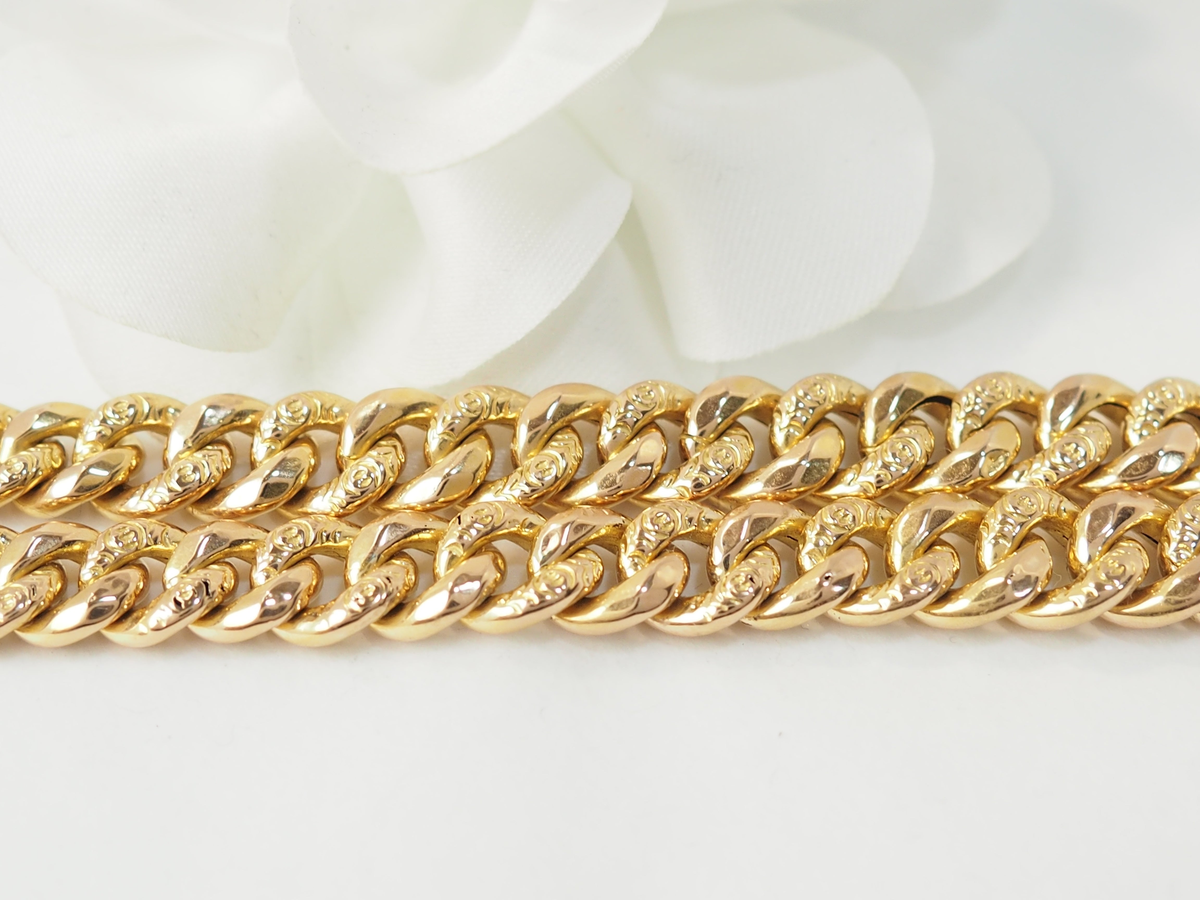 Collier Vintage maille gourmette en or jaune