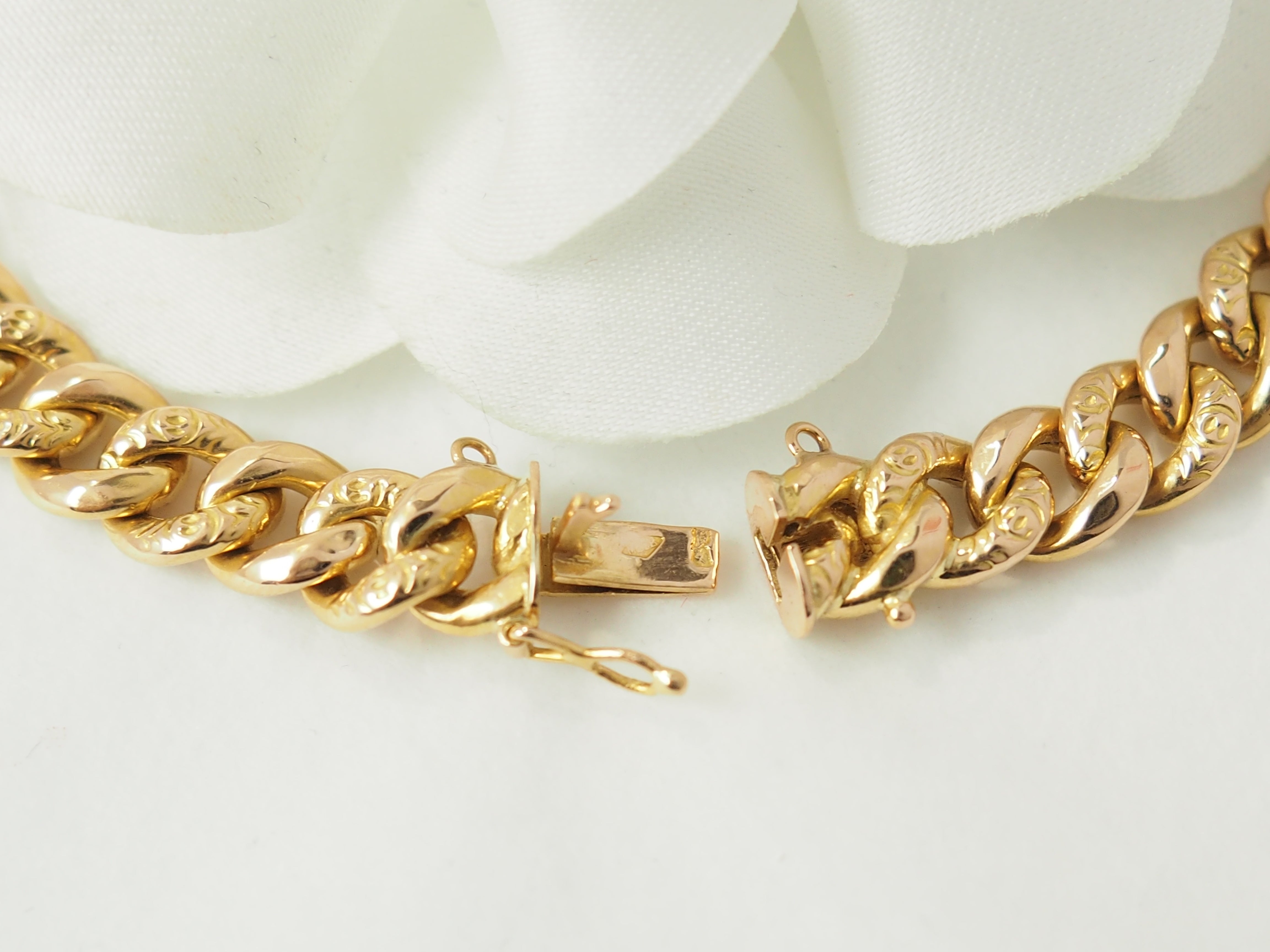 Collier Vintage maille gourmette en or jaune