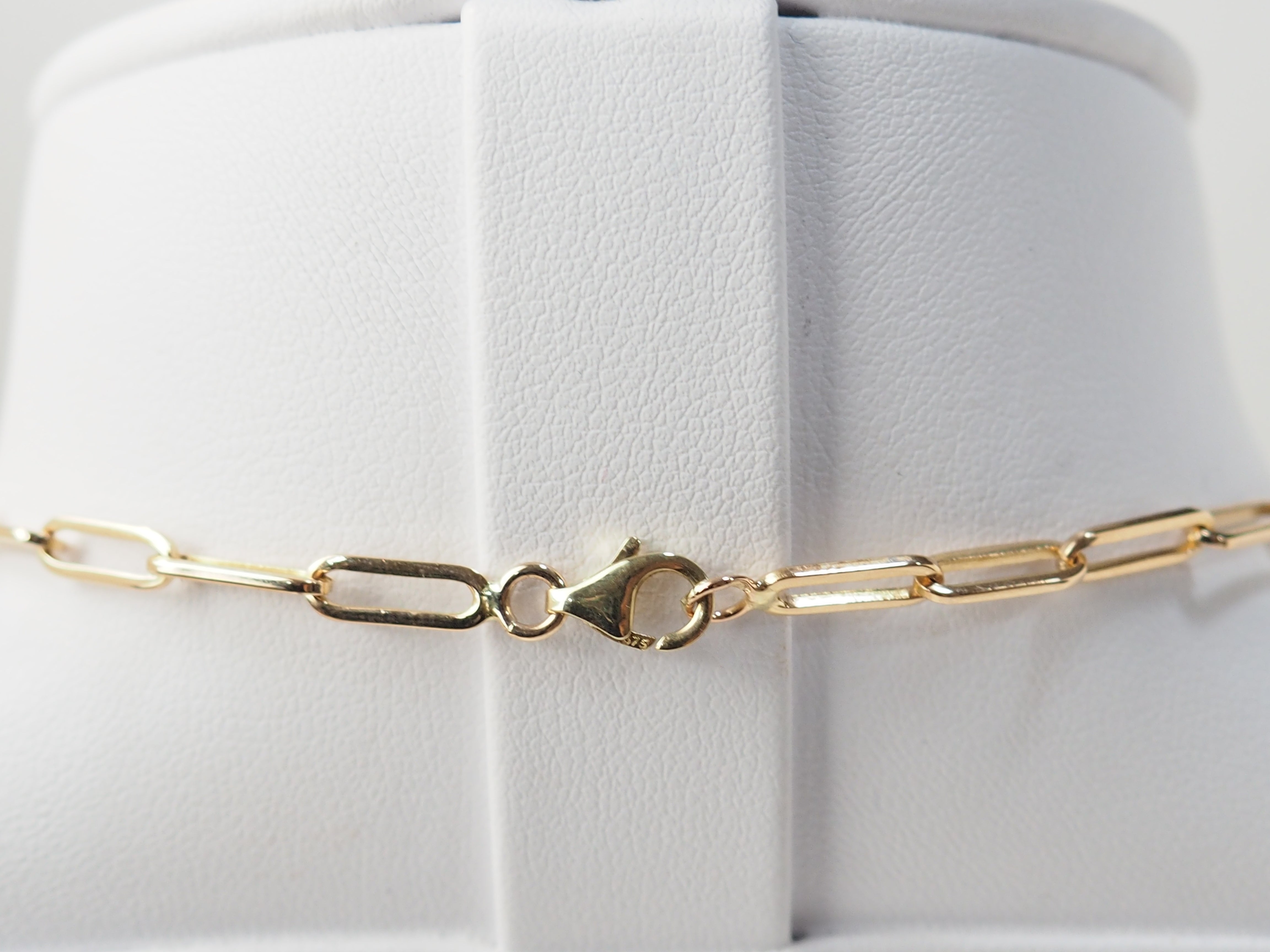 Sautoir maille rectangle en or jaune