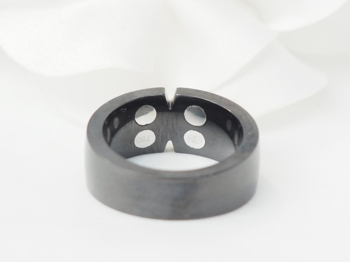 Bague en or blanc et céramique - Maison Eloe