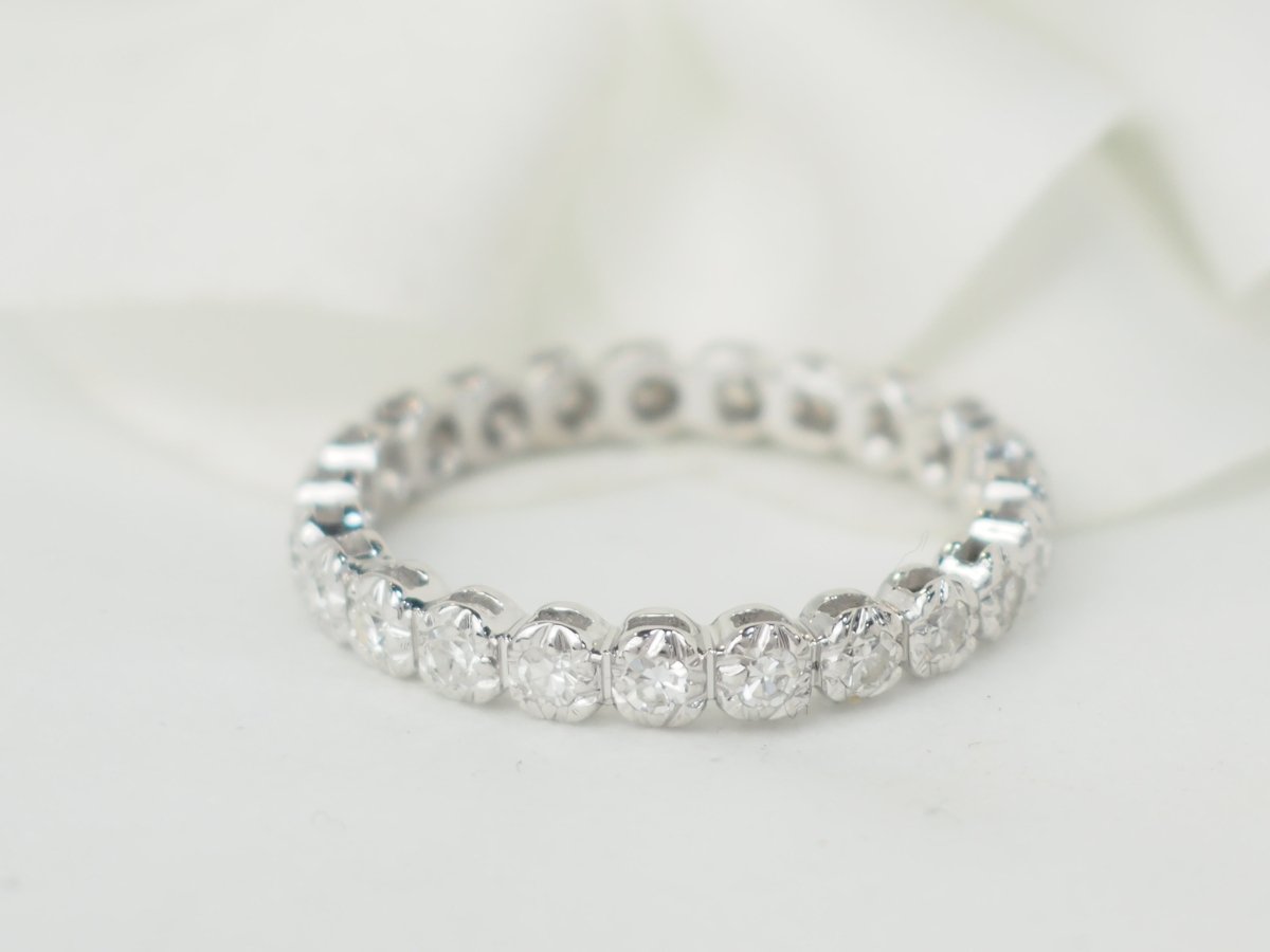 Bague or blanc, diamant 1,08 carat. - Maison Eloe