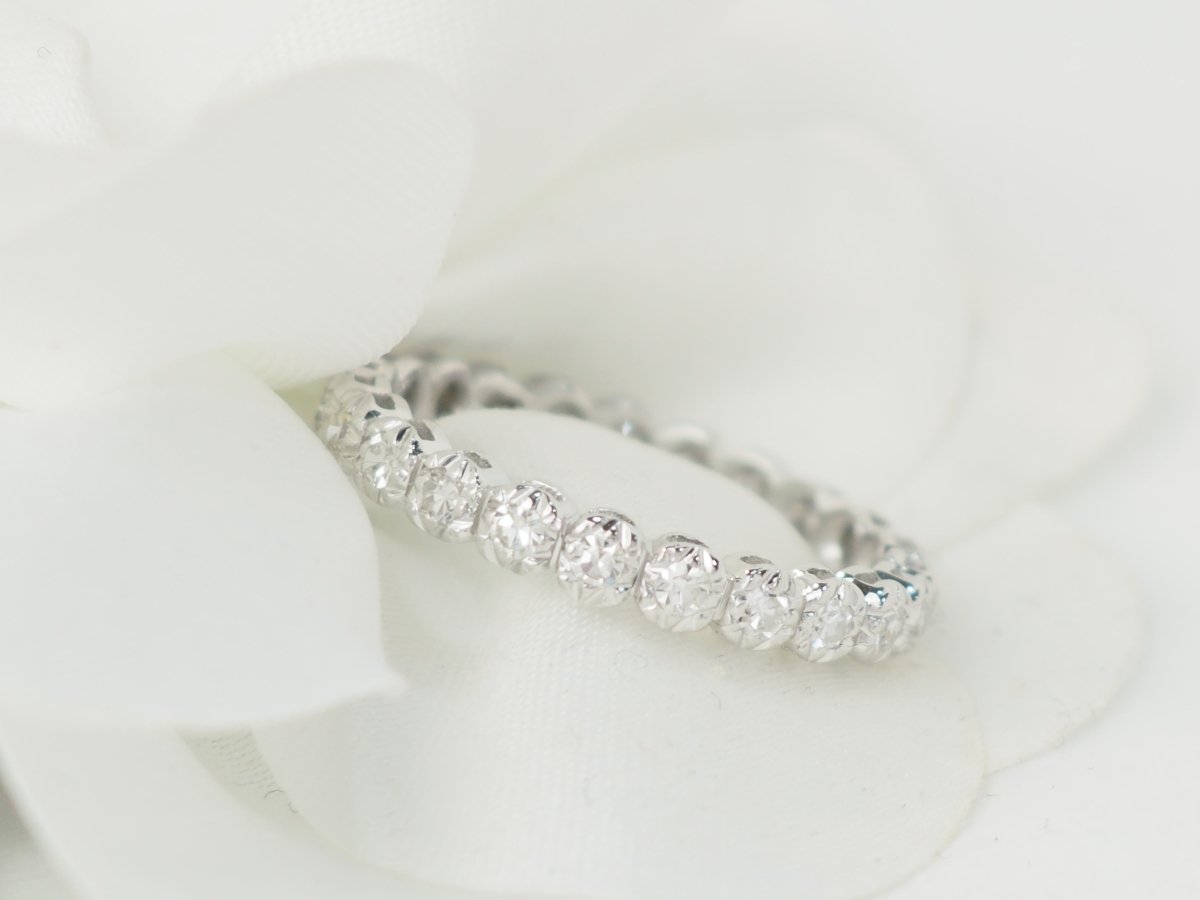 Bague or blanc, diamant 1,08 carat. - Maison Eloe