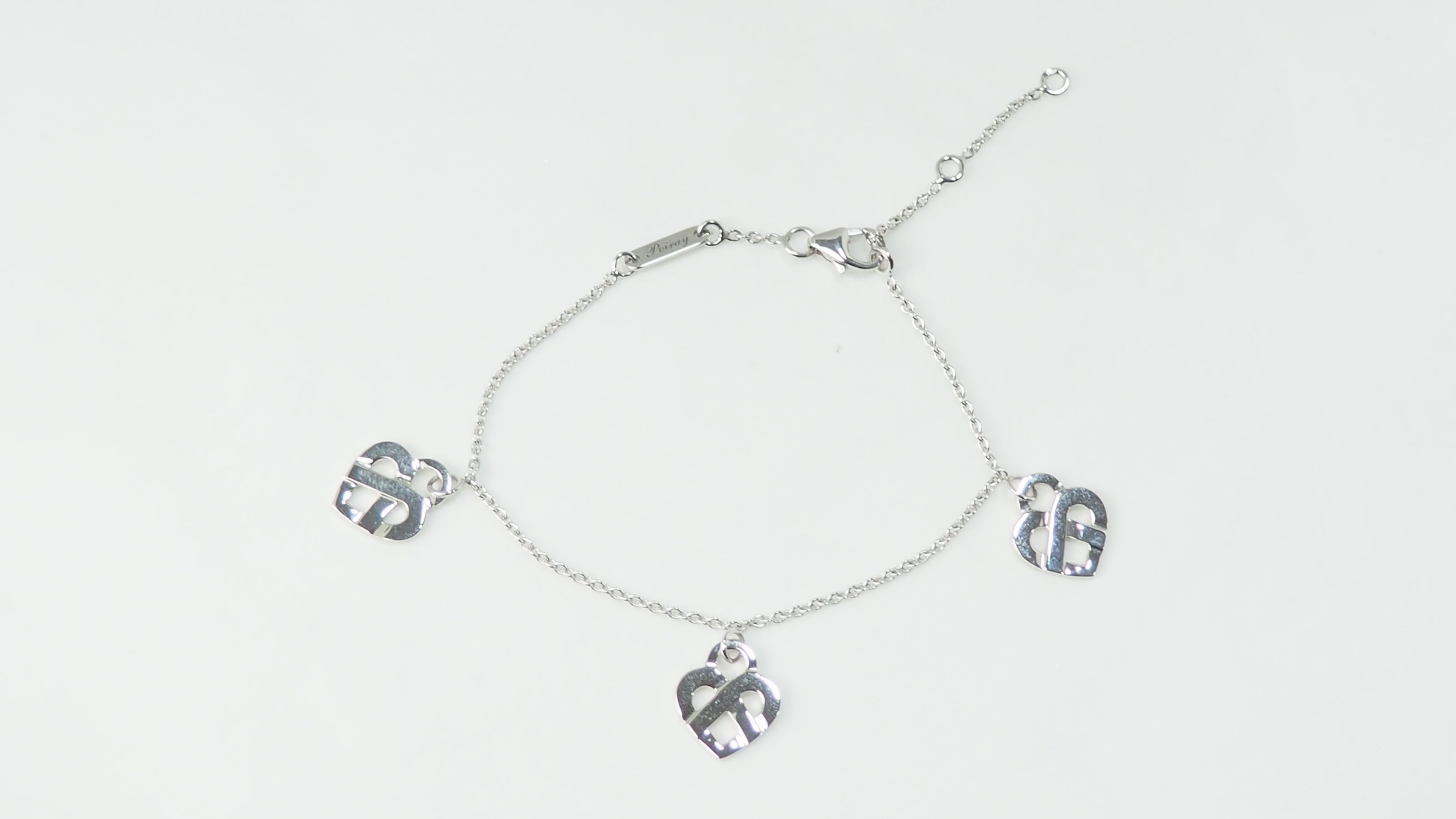 Bracelet Poiray Coeur Entrelacé en or blanc