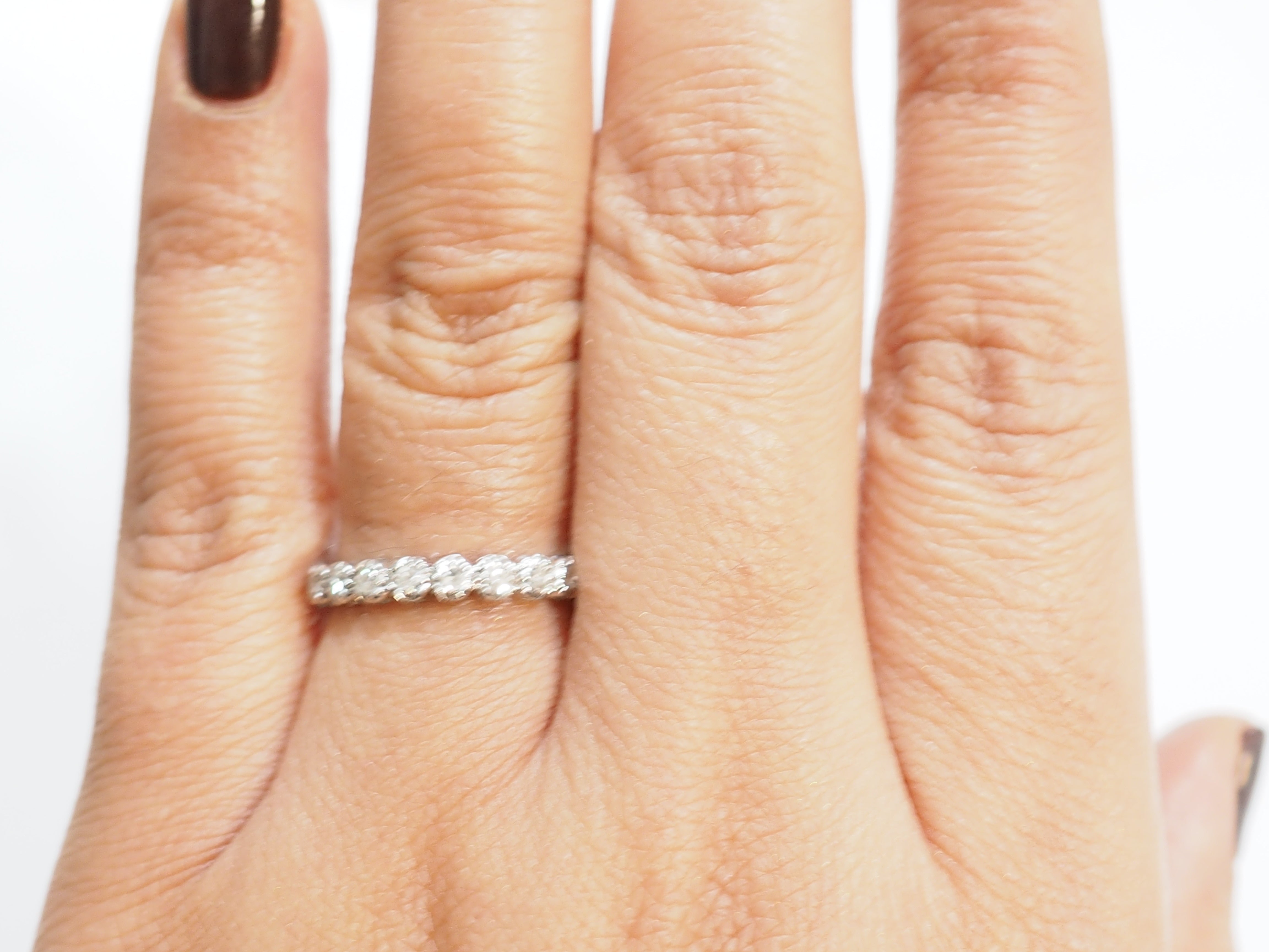 Bague or blanc, diamant 1,08 carat.