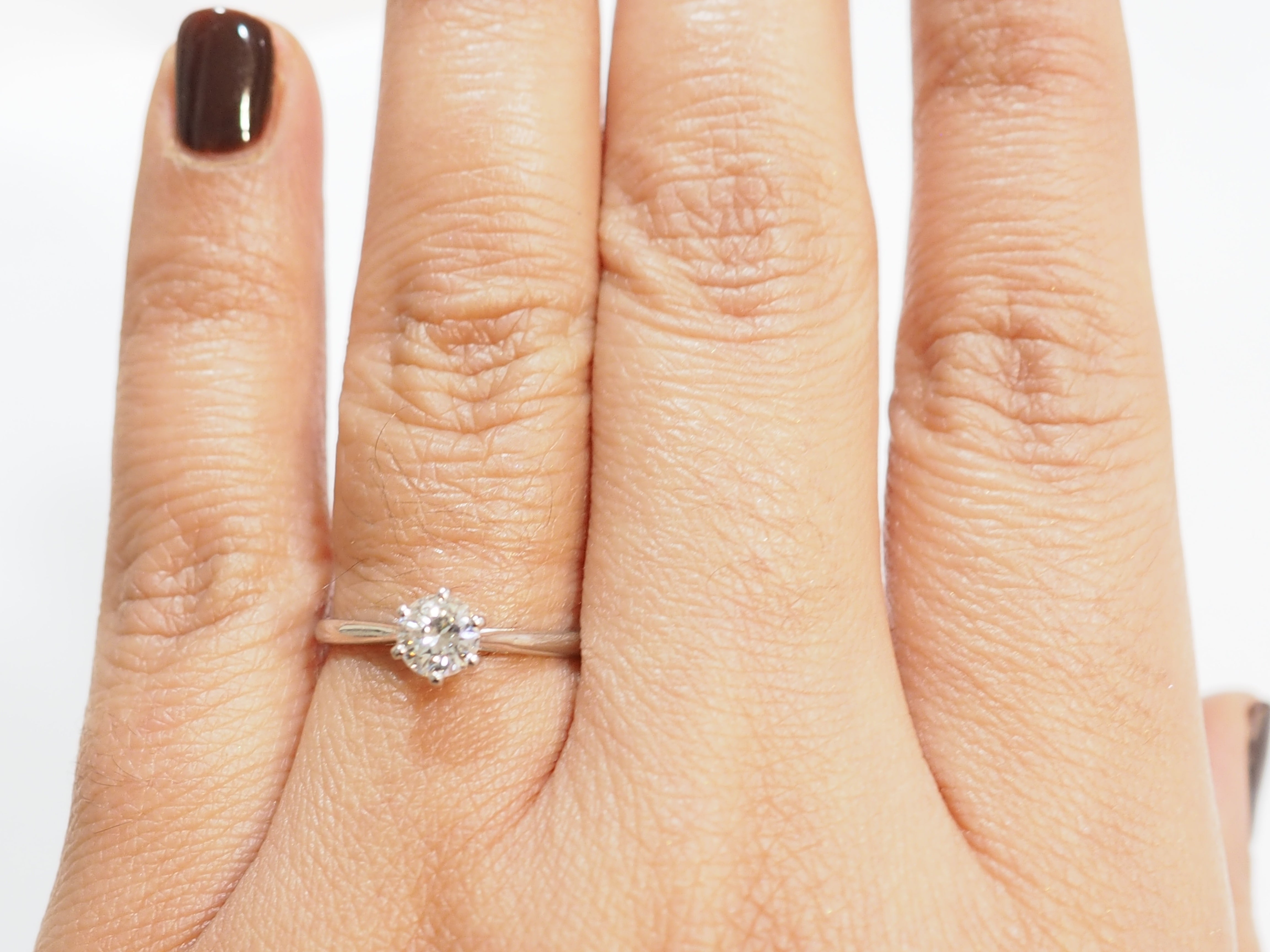 Solitaire en or blanc et diamants 0,50 ct