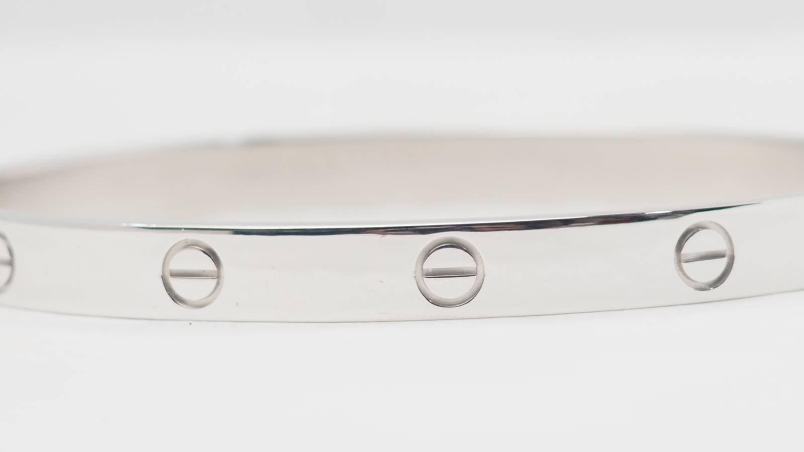 Bracelet Cartier Love en or blanc occasion full set