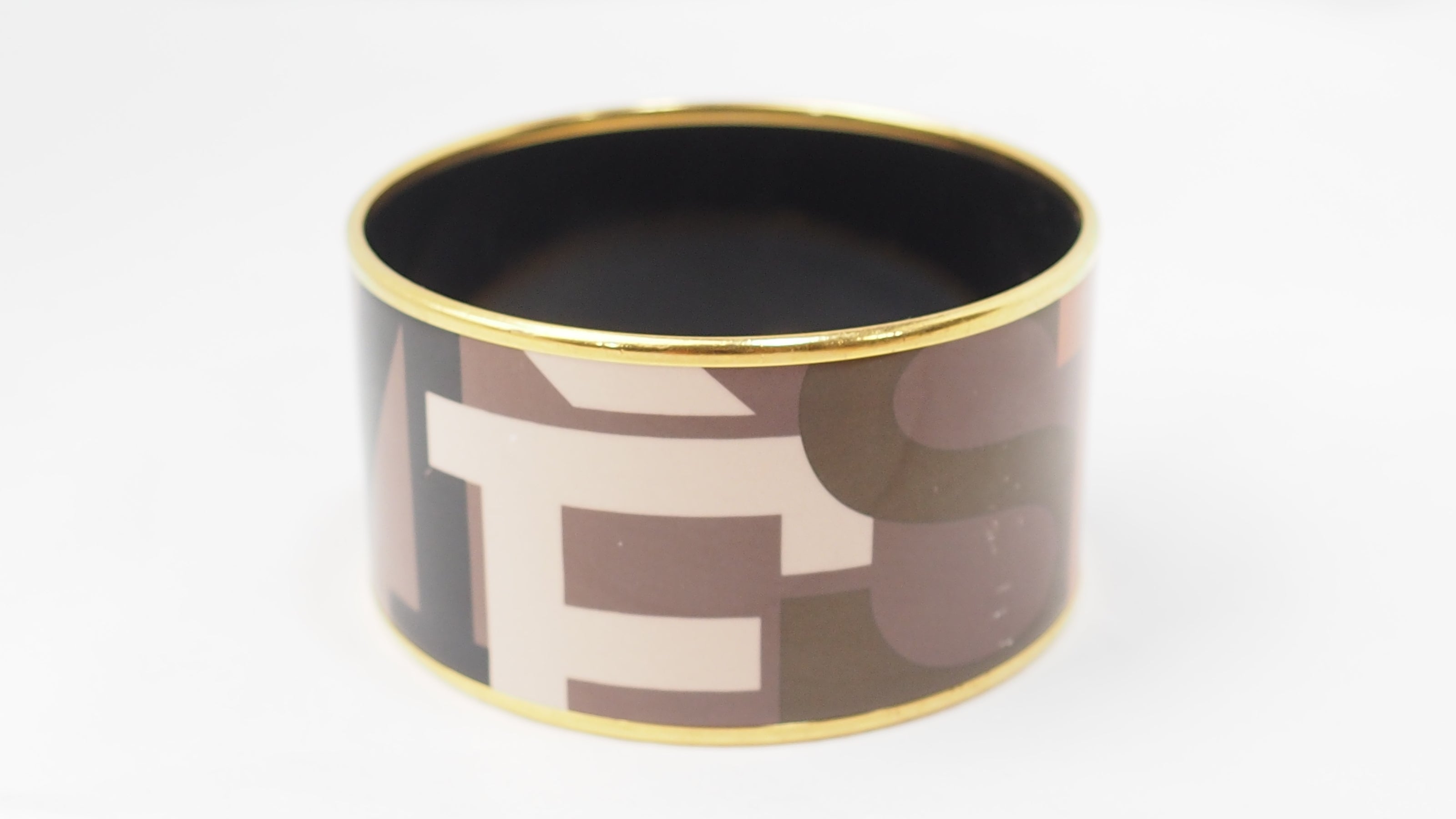 Bracelet Hermès manchette en émail multicolore