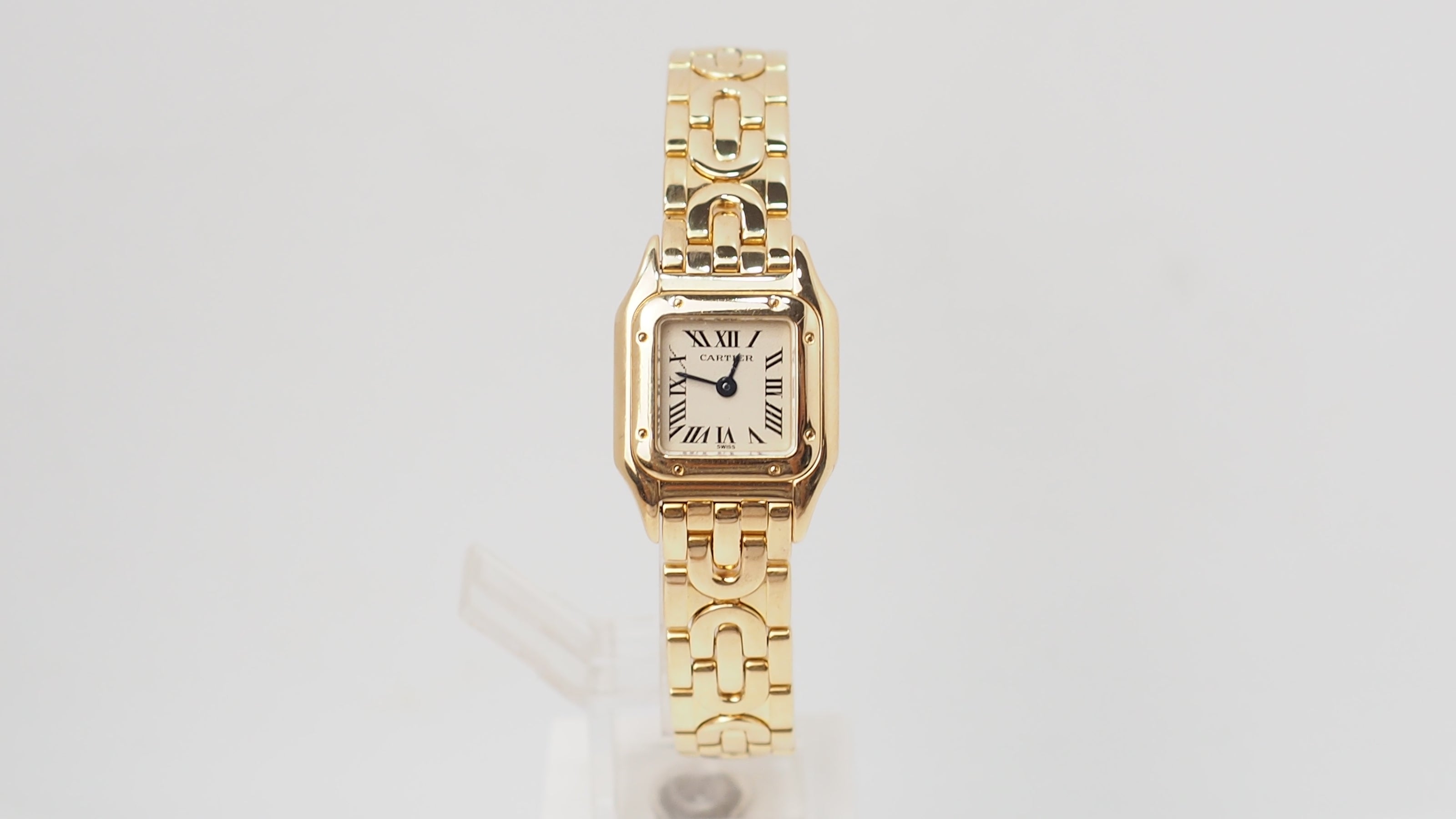 Montre Mini Panthère vintage de Cartier en or jaune