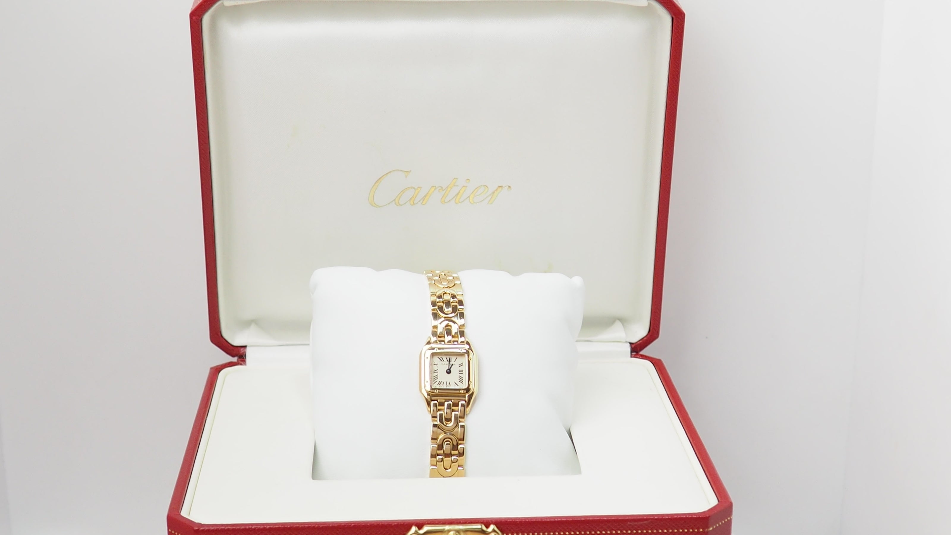 Montre Mini Panthère vintage de Cartier en or jaune