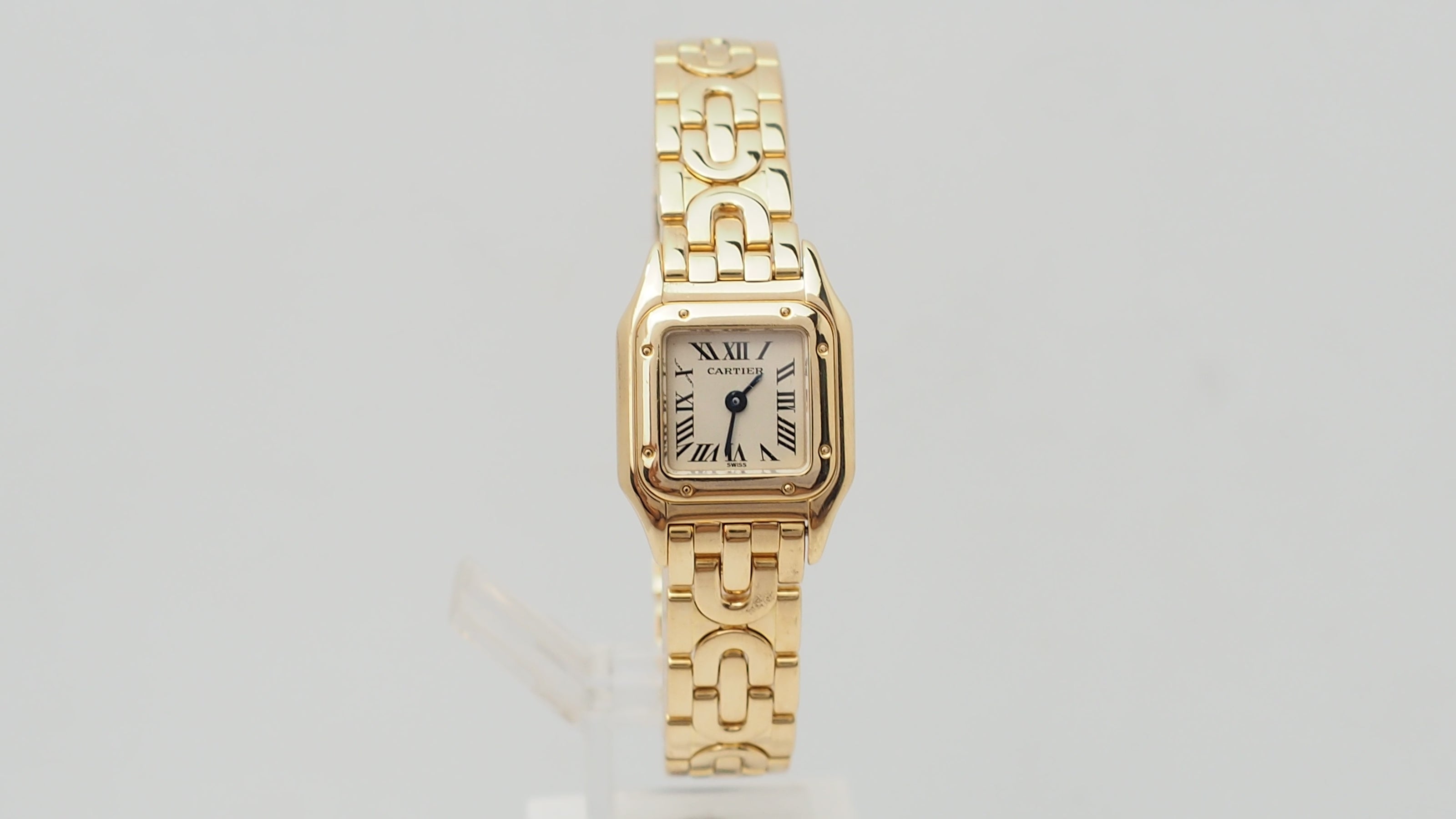 Montre Mini Panthère vintage de Cartier en or jaune