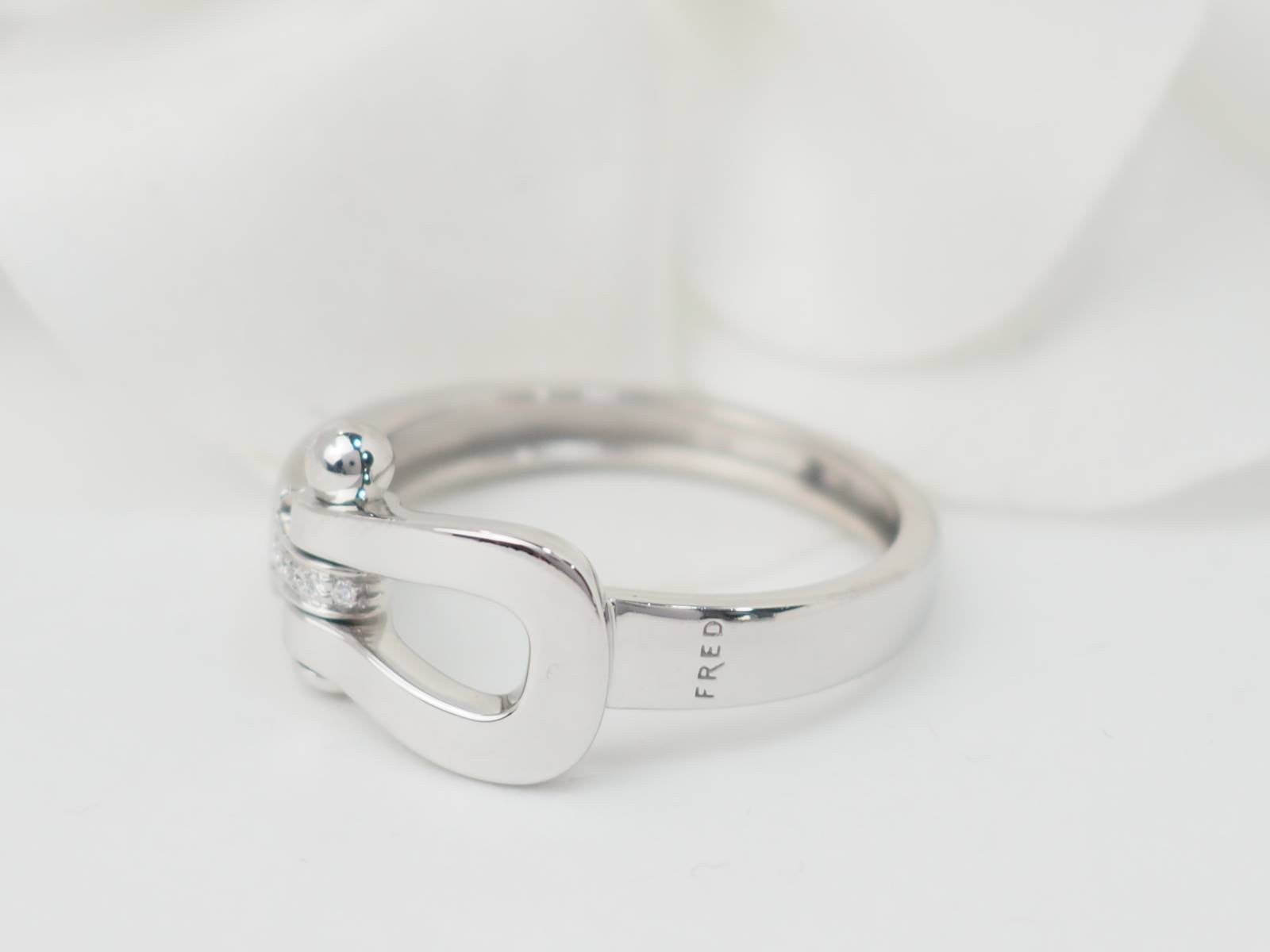 Bague Fred force 10 en or blanc et diamants