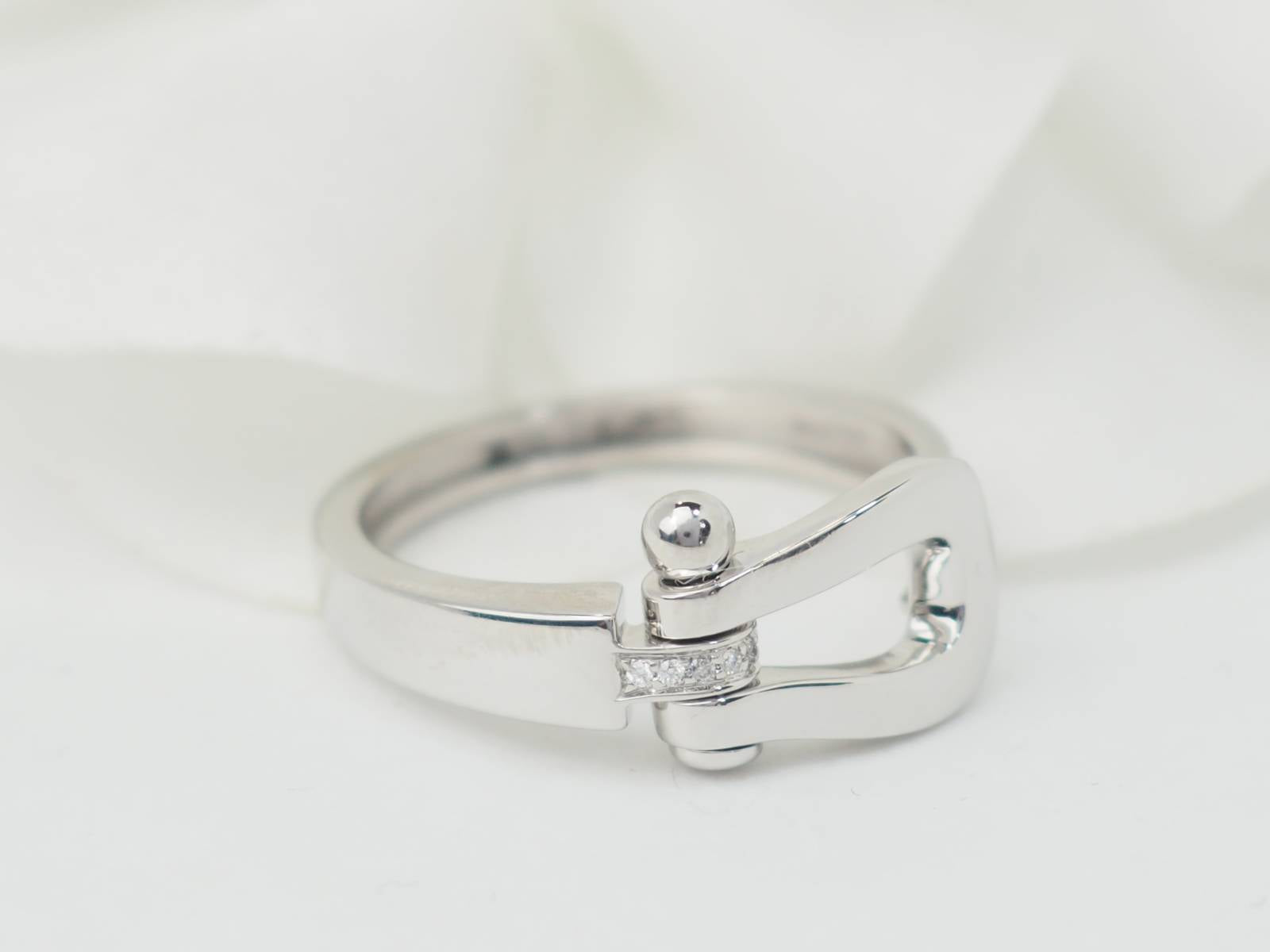 Bague Fred force 10 en or blanc et diamants