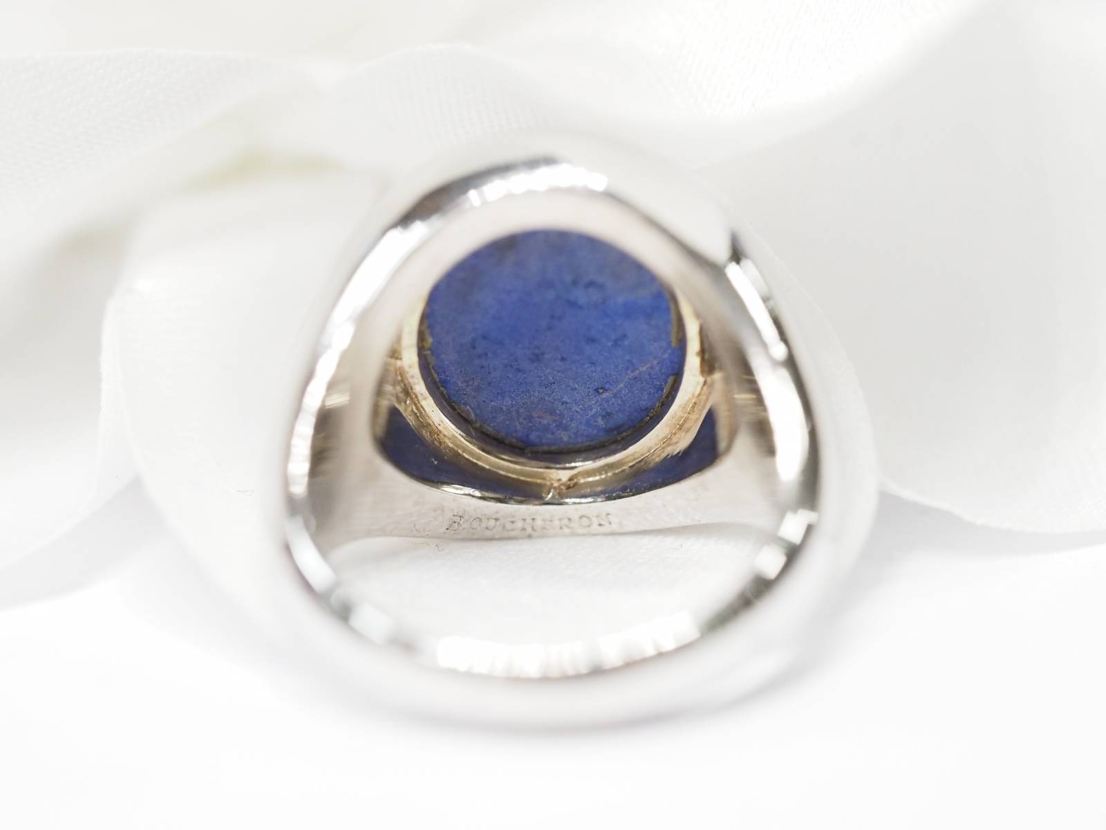 Boucheron, White Gold Lapis Lazuli Ring