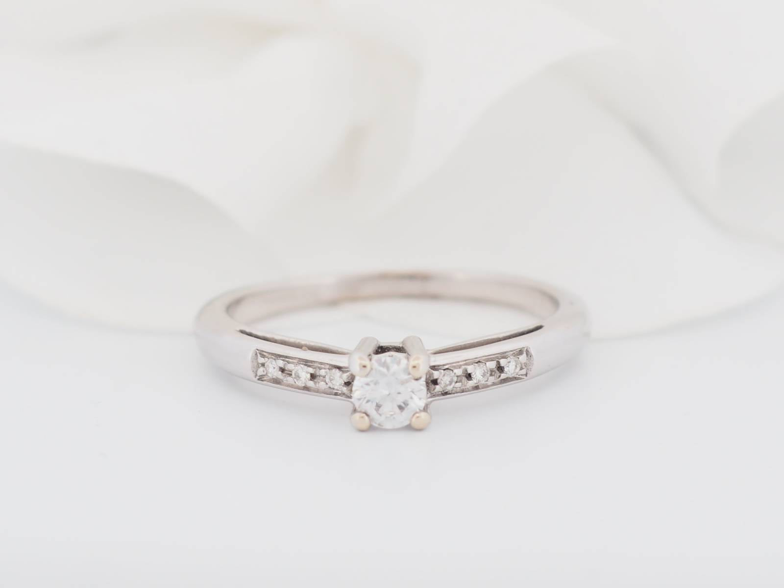 Bague solitaire Mauboussin Sel de ma vie en or blanc et diamant