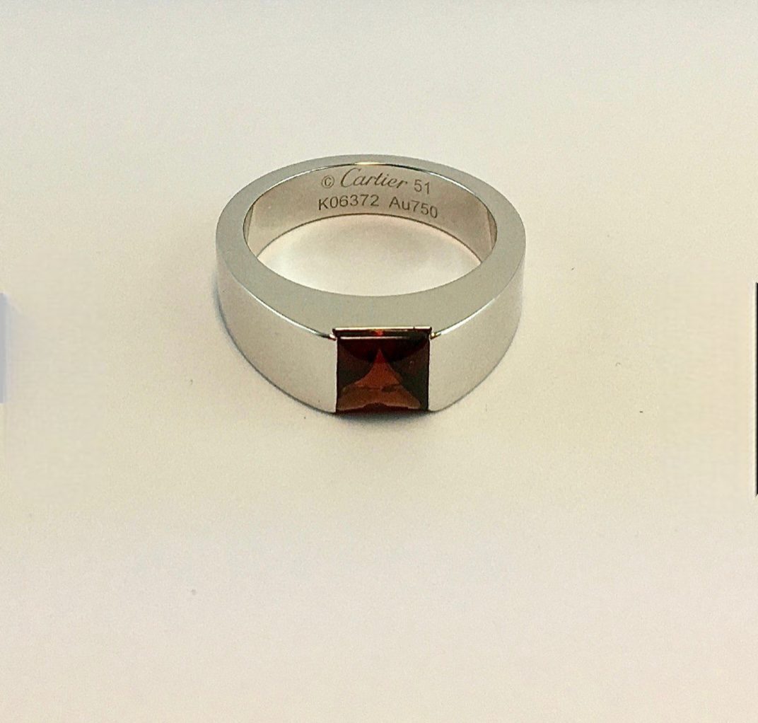 Cartier Tank ring in white gold