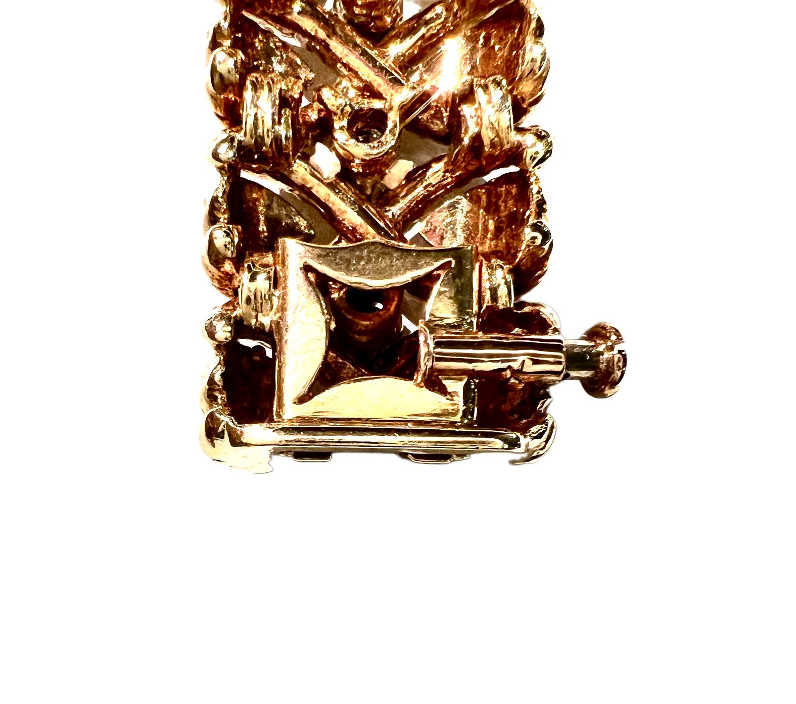 A Van Cleef &amp; Arpels “X” bracelet in yellow gold, emeralds and diamonds