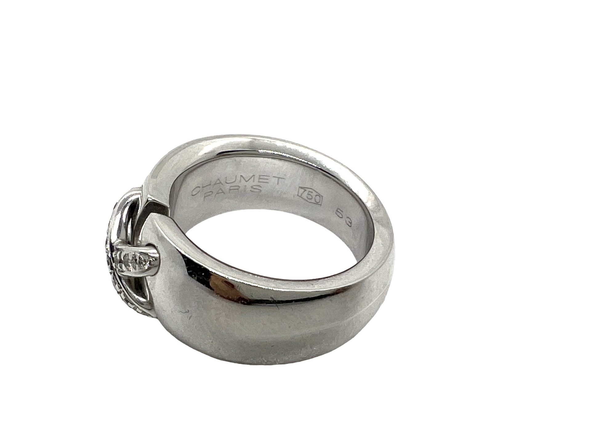 A Chaumet ring, "Lien" collection, in 18K white gold and diamonds