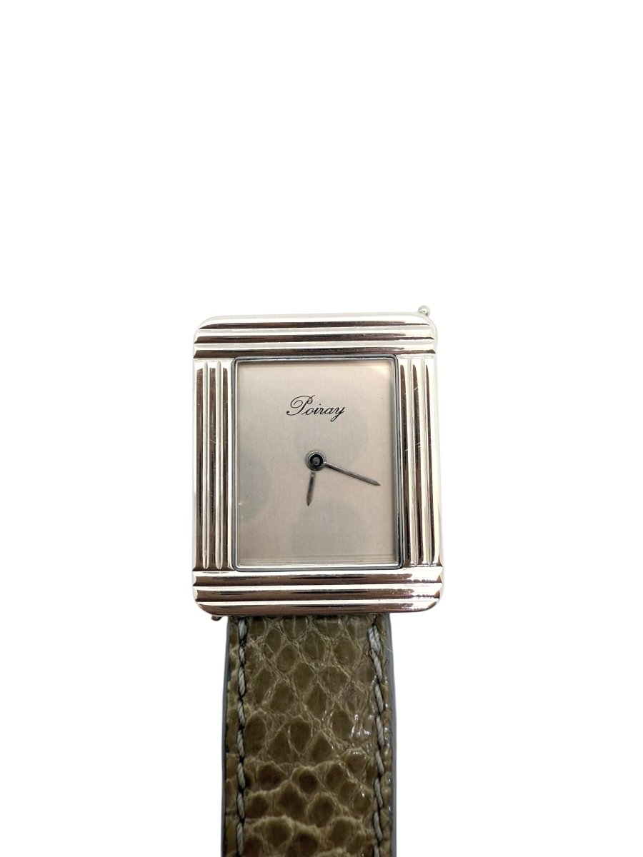 Poiray, montre "Ma Première" acier sur cuir - Maison Eloe