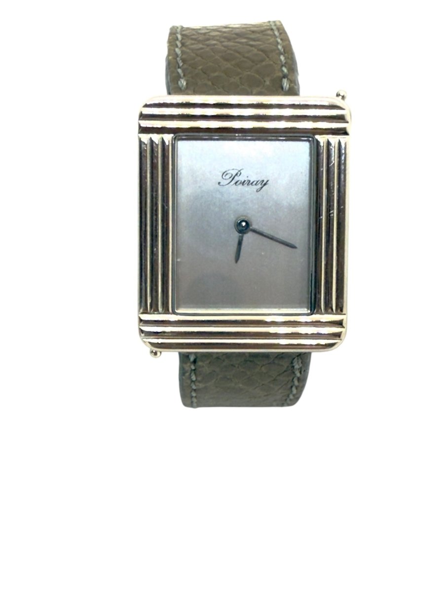 Poiray, montre "Ma Première" acier sur cuir - Maison Eloe
