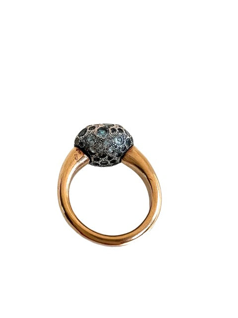 Pomellato, "Tabou" Ring Aquamarine, Rose Gold, Silver