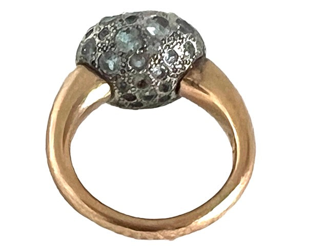 Pomellato, "Tabou" Ring Aquamarine, Rose Gold, Silver