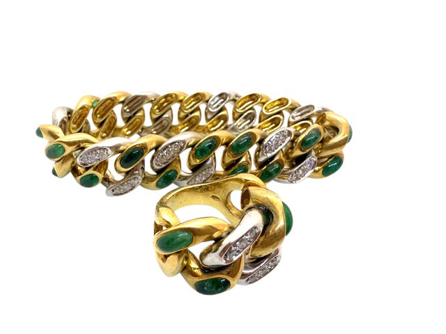 Pomellato, "Tango" ring in yellow gold and diamonds