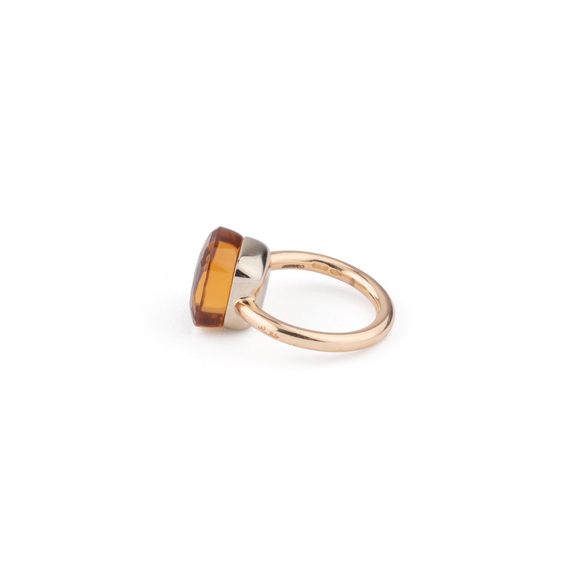 Pomellato, Nudo Maxi ring, pink gold, citrine