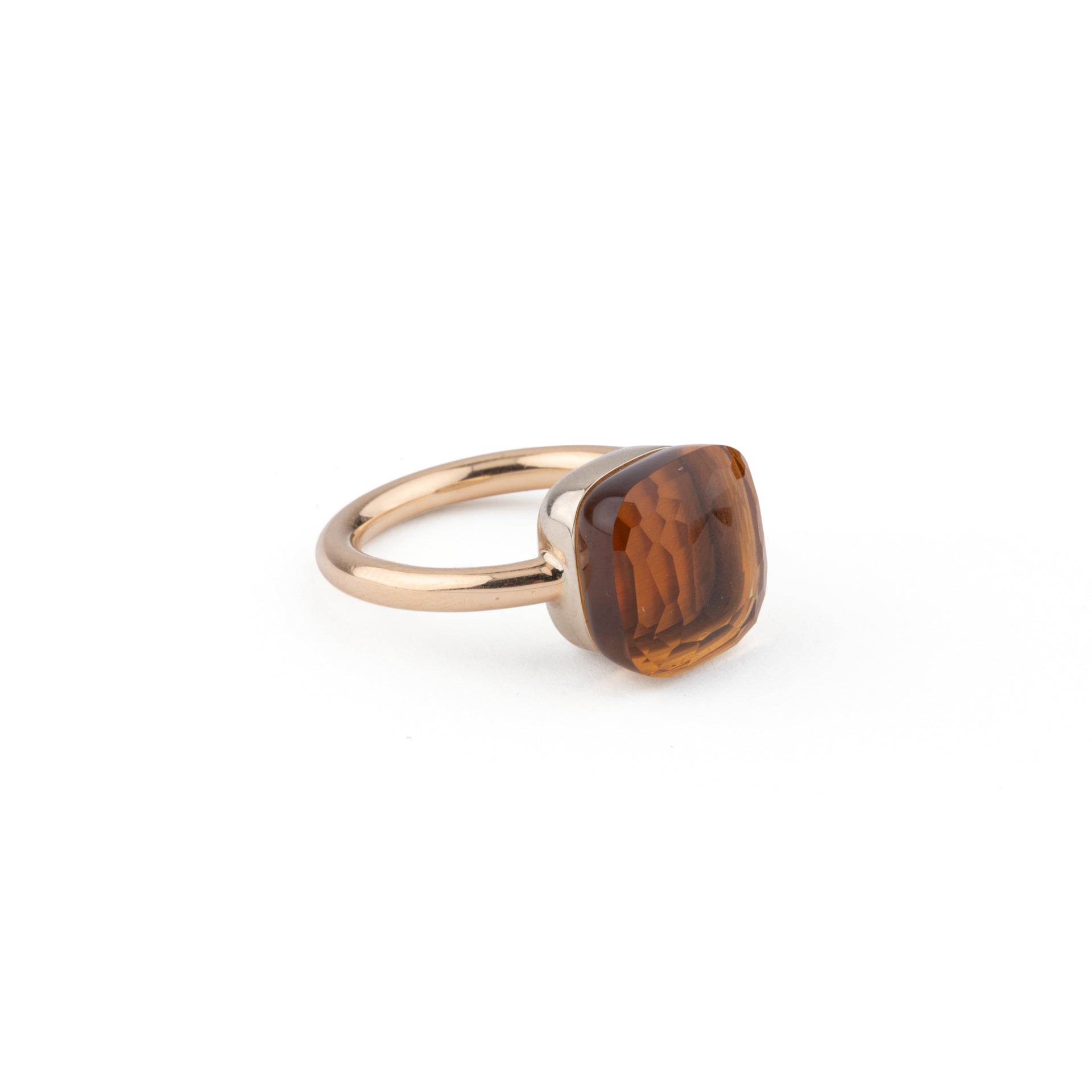 Pomellato, Nudo Maxi ring, pink gold, citrine