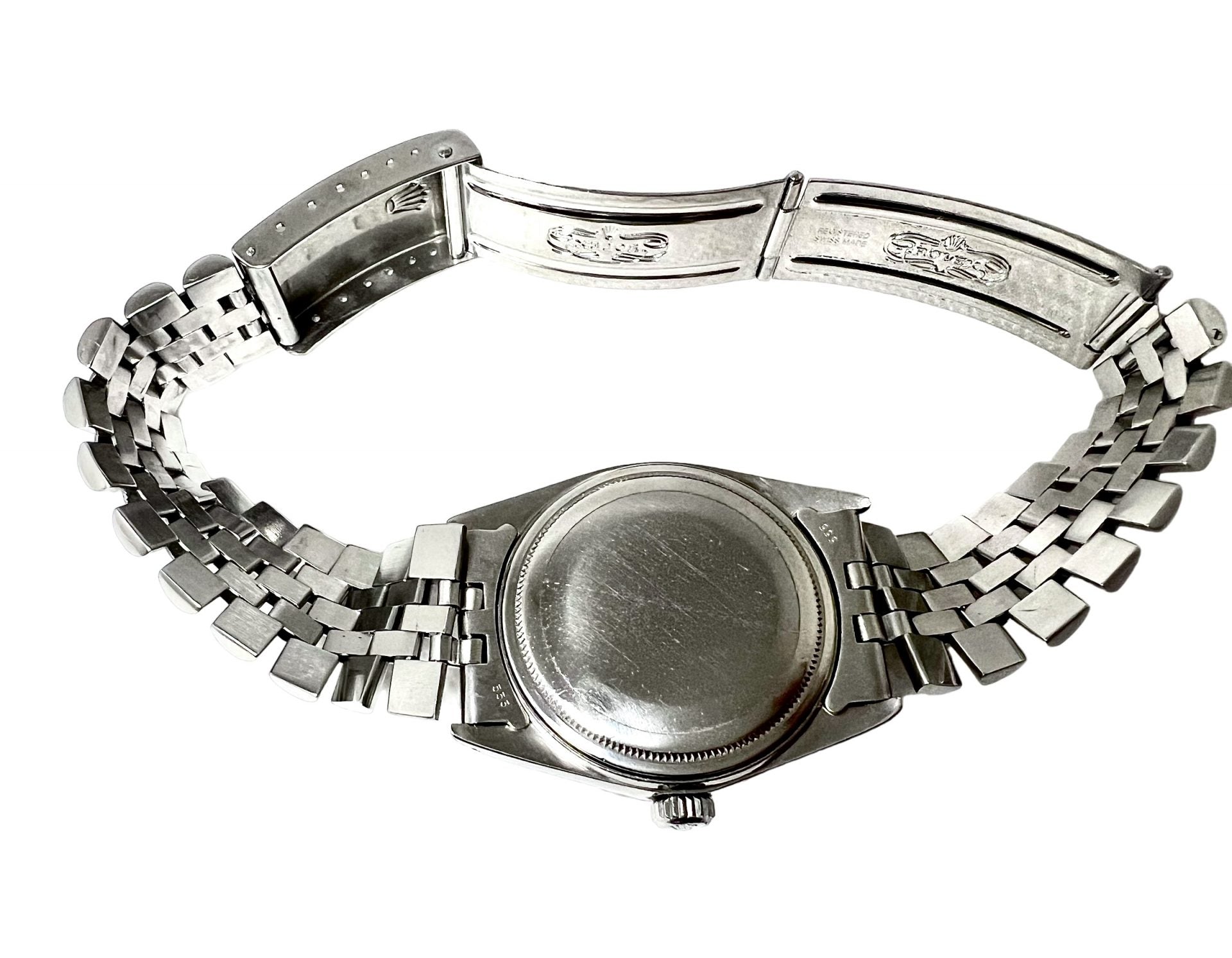 Vintage Rolex Datejust watch in steel with blue dial