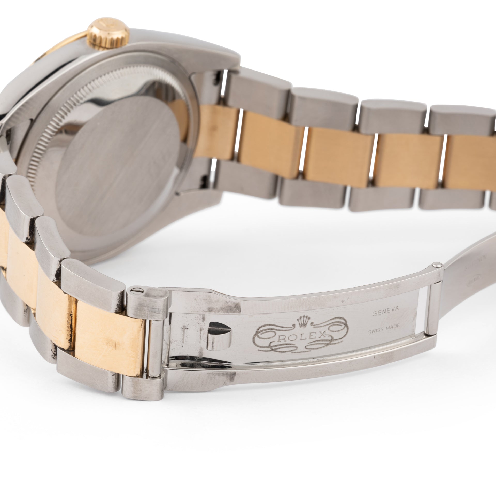 A Rolex Datejust turn-o-graph watch in gold and steel