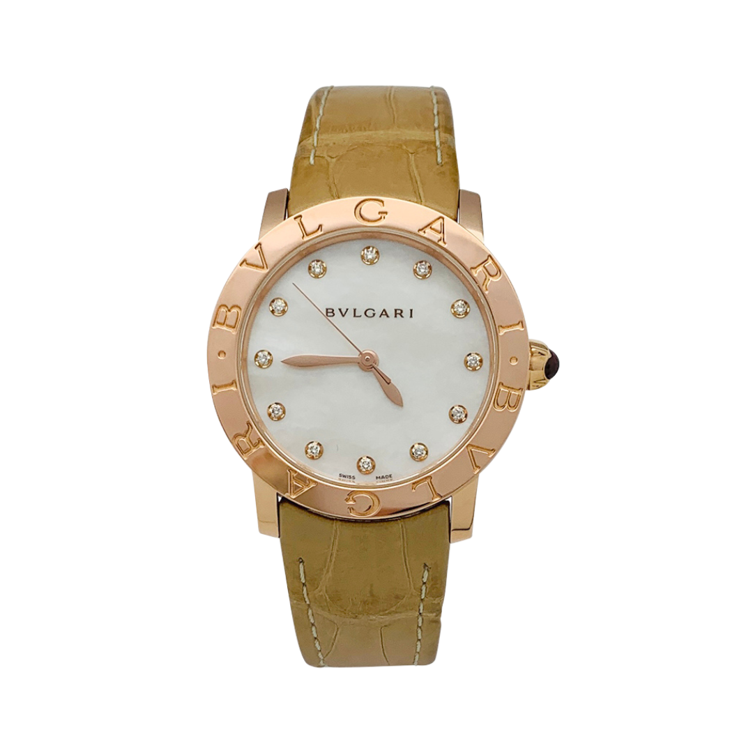 Montre Bulgari, modele "BB33"en or rose