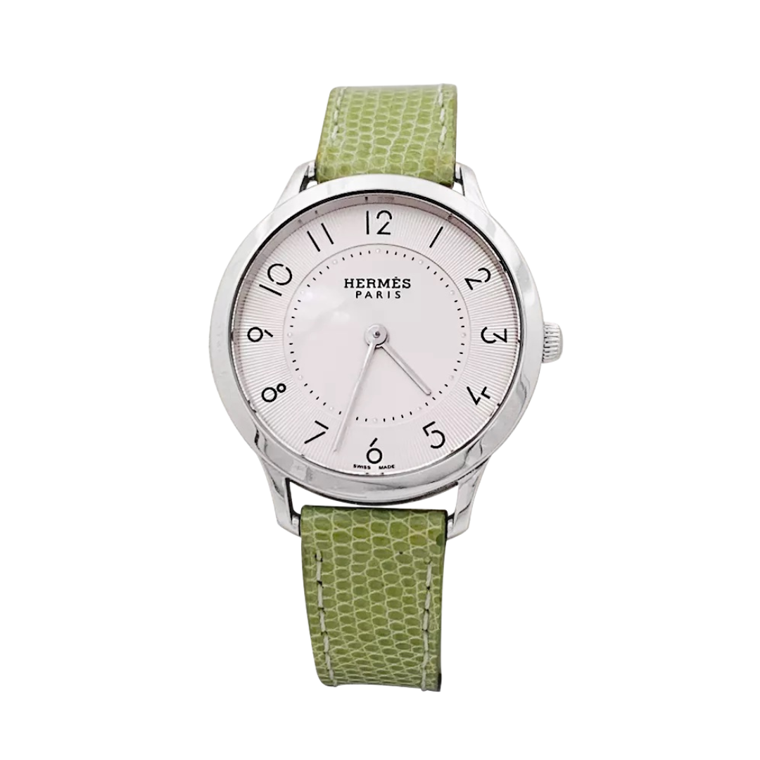 Montre Hermès, "Slim", acier.