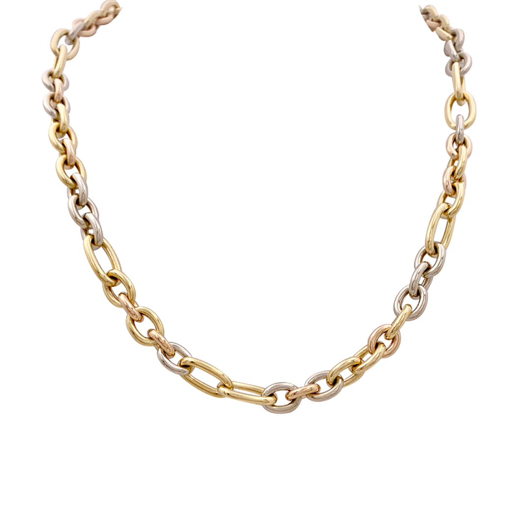 Collier Pomellato vintage, trois ors.