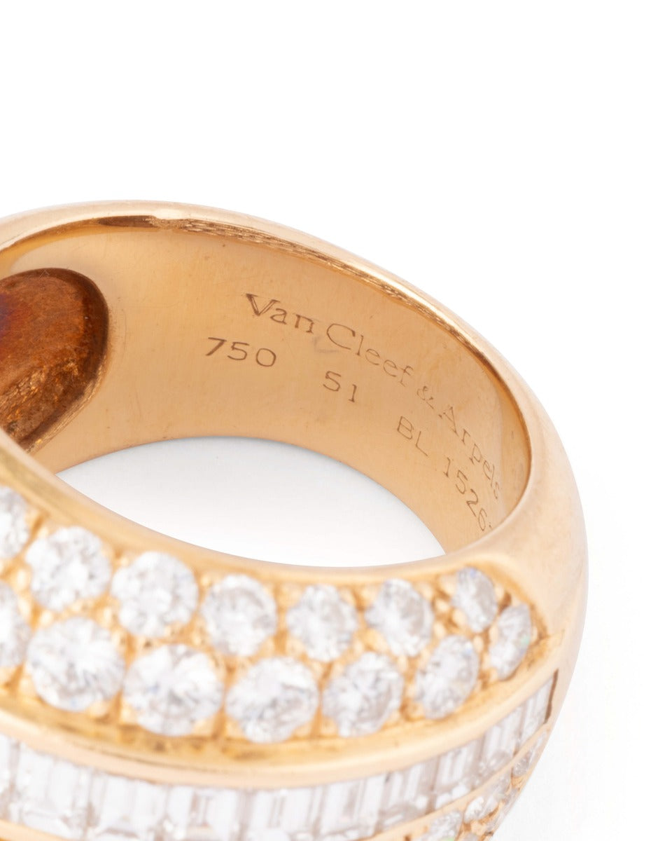 Van Cleef &amp; Arpels, 18K yellow gold and diamond ring