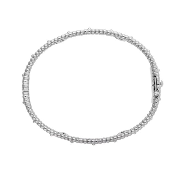 Van Cleef &amp; Arpels, “Perlée Trèfles” Bracelet, White Gold, Diamonds
