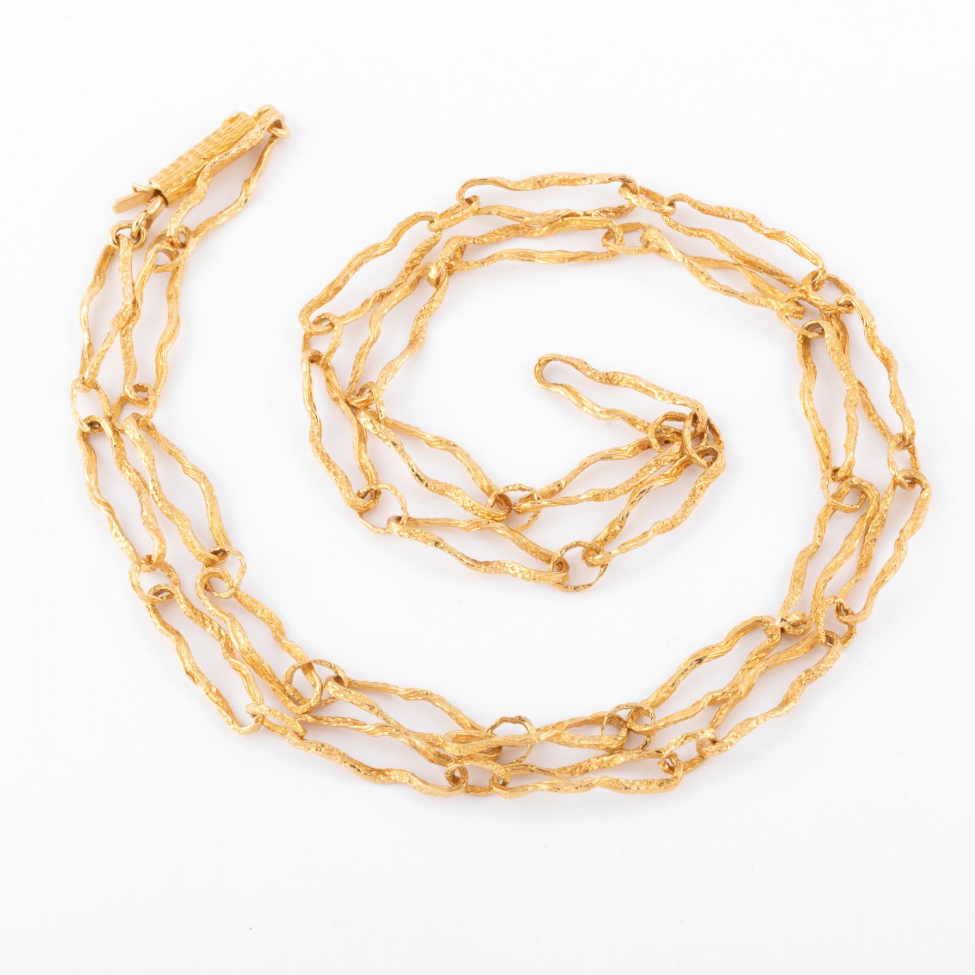 Ilias Lalaounis yellow gold sautoir necklace