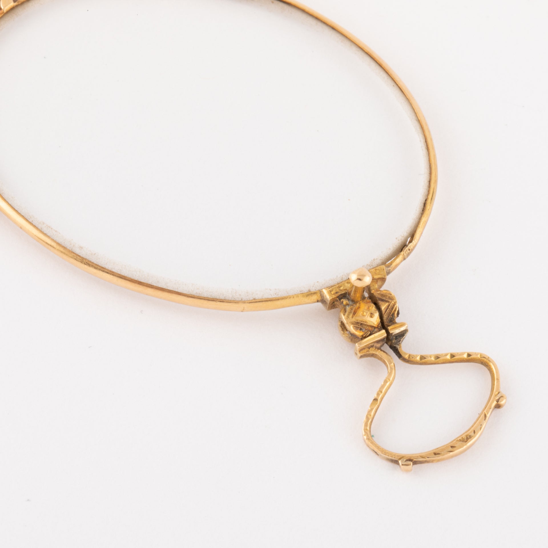 Gold eyeglasses dated circa 1900.