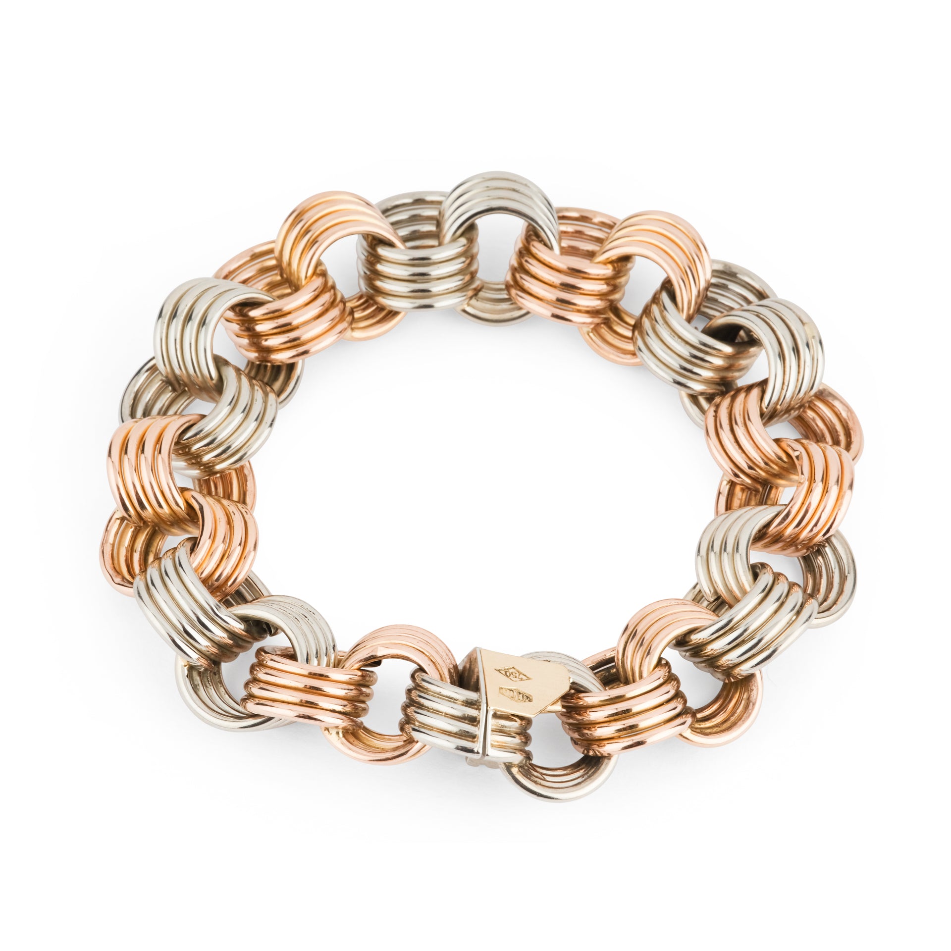Bracelet signed Marchisio yellow gold and white gold