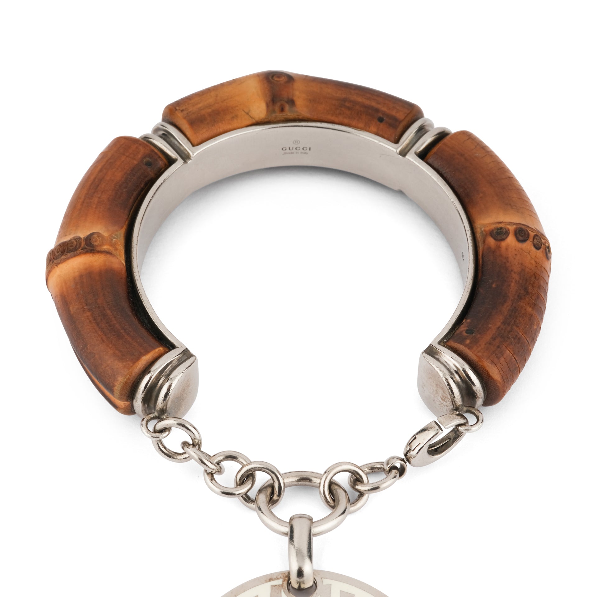 Gucci, Silver, Bamboo and Enamel Bracelet