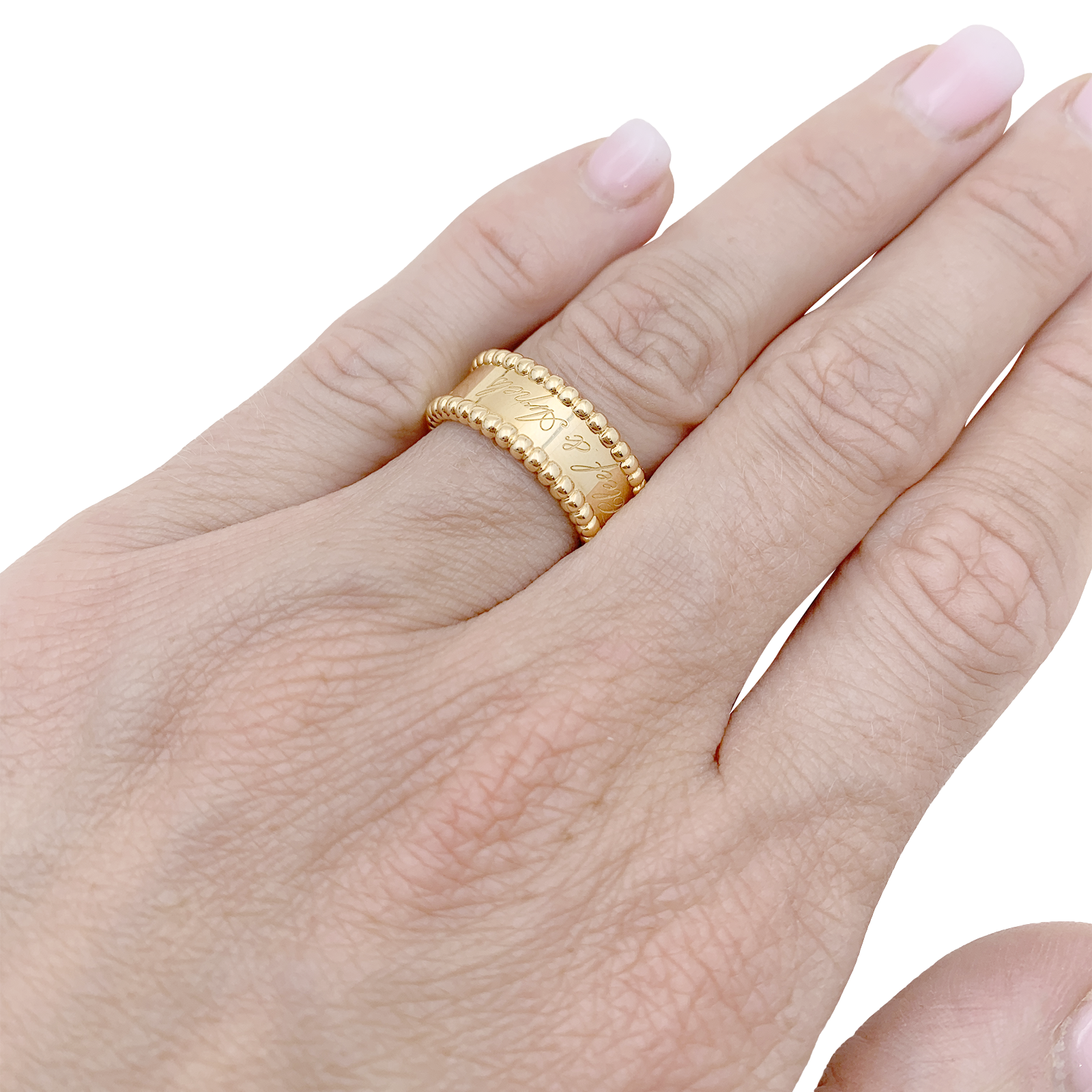 Bague Van Cleef & Arpels, "Perlée signature", or jaune.